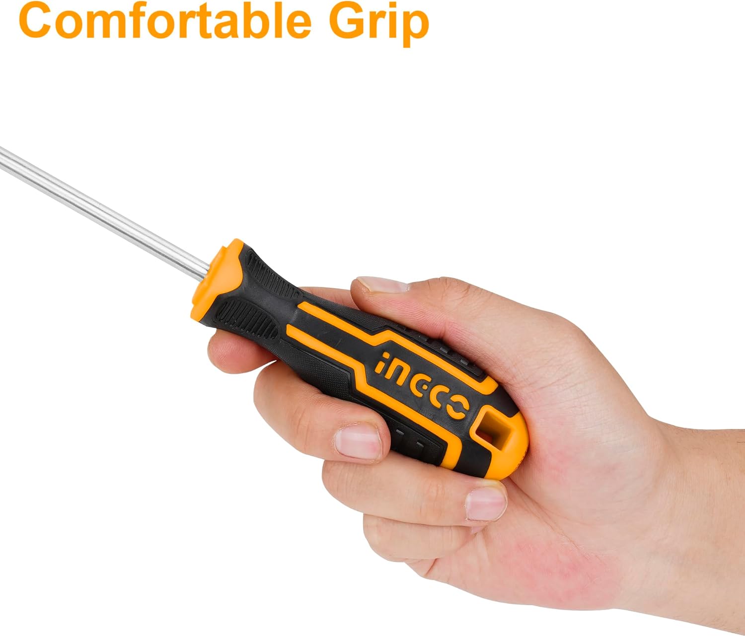 INGCO 6-Piece Professional Screwdriver Set – Chrome Vanadium Steel, Ergonomic Handle – HKSD0610