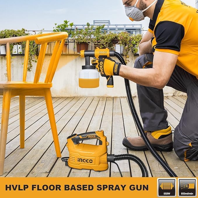 INGCO 550W High-Power Electric Paint Spray Gun with 800ml Cup – (Model)