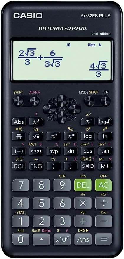 Casio FX82ESPLUSBK, Scientific Calculator, 252 Functions, Black