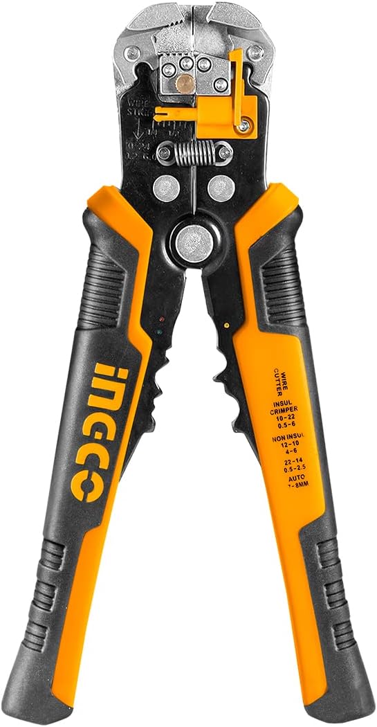INGCO Intelligent Voltage Sensing Wire Stripper & Cutter – Non-Contact Voltage Detector – HWSP102429