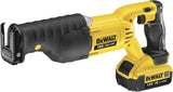 DEWALT DCS380M2-GB 18V Premium Reciprocating Saw – 2 x 4.0Ah Batteries, Charger & Kitbox, Yellow/Black, 3 Year Warranty