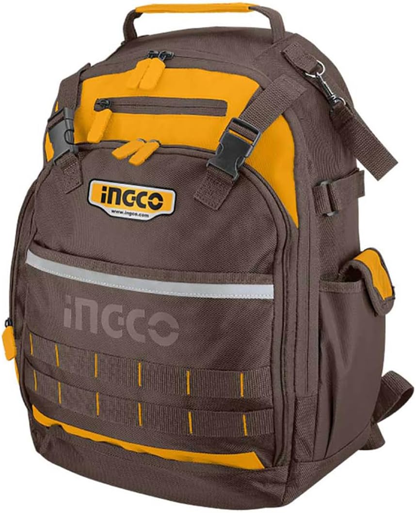 INGCO Professional Tool Backpack – 38x17x46 cm, Durable & Organized – HBP01028
