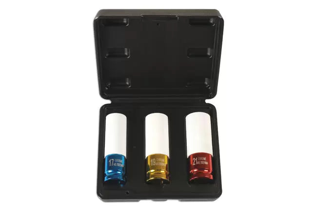 Laser - 6294 - Alloy Wheel Nut Sockets 1/2"D 3pc