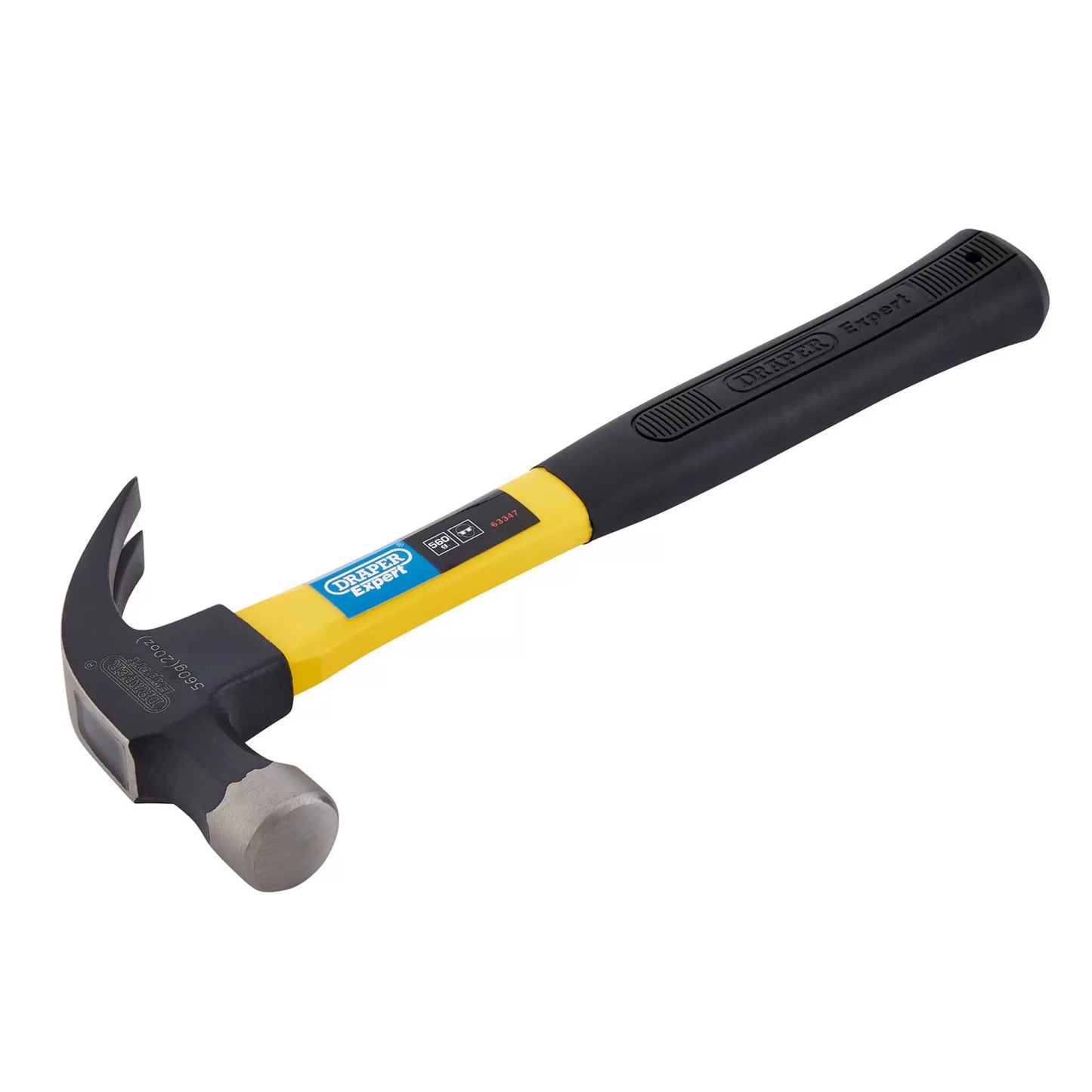 Draper Tools - 63347 - Draper Expert Claw Hammer with Fibreglass Shaft, 560g/20oz
