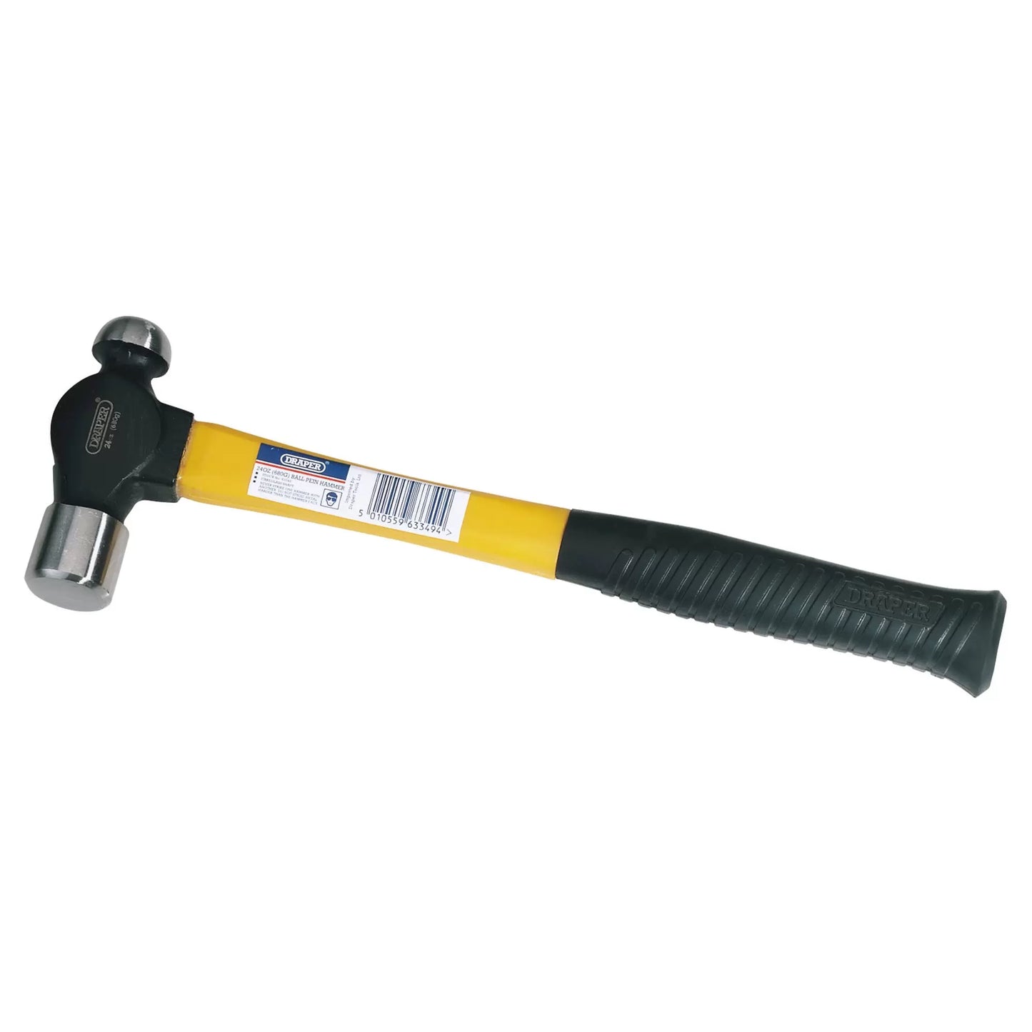 Draper Tools - 63349 - Draper Expert Ball Pein Hammer with Fibreglass Shaft, 680g/24oz