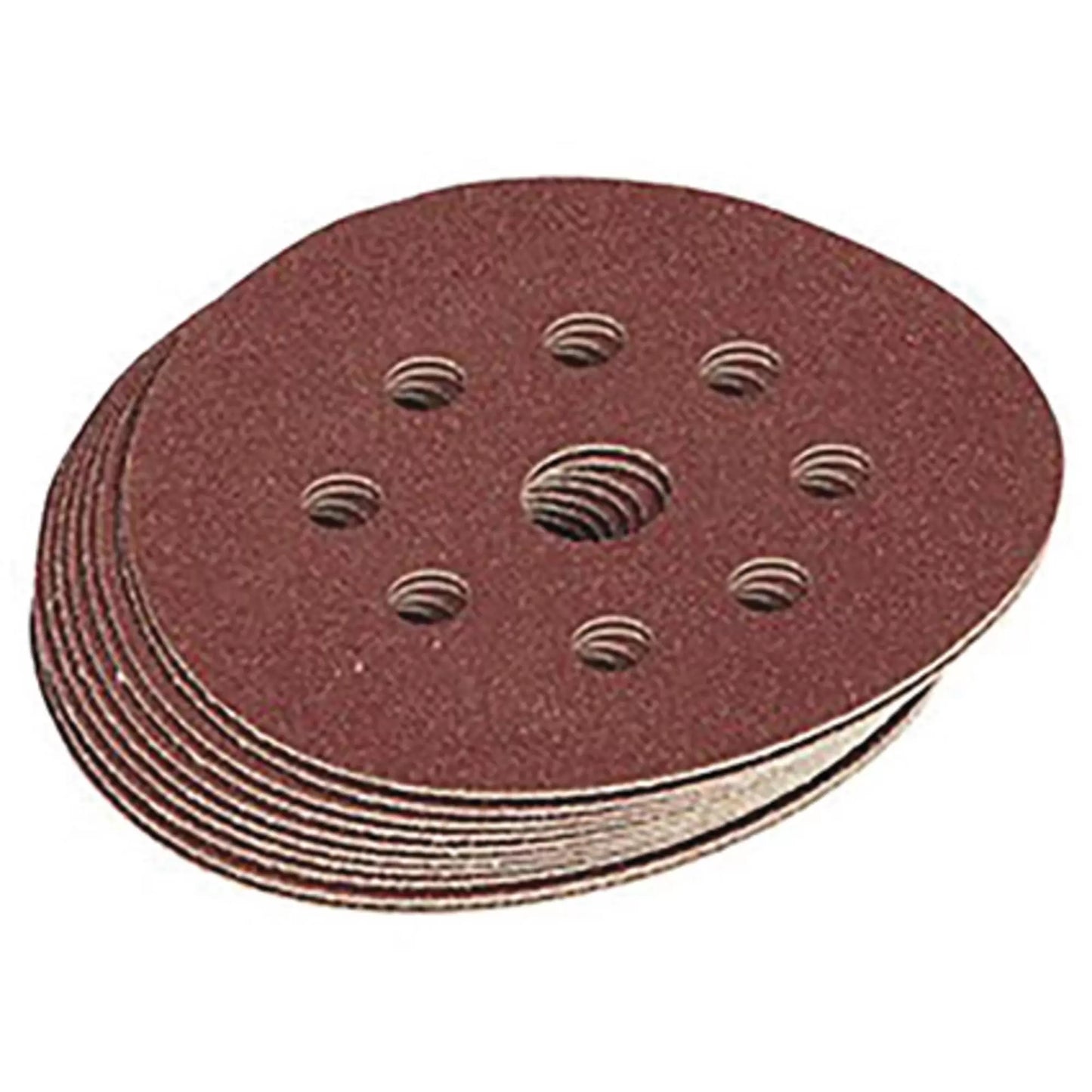 Draper Tools - 63372 - Assorted Grit Hook and Loop Sanding Discs, 125mm (Pack of 10)