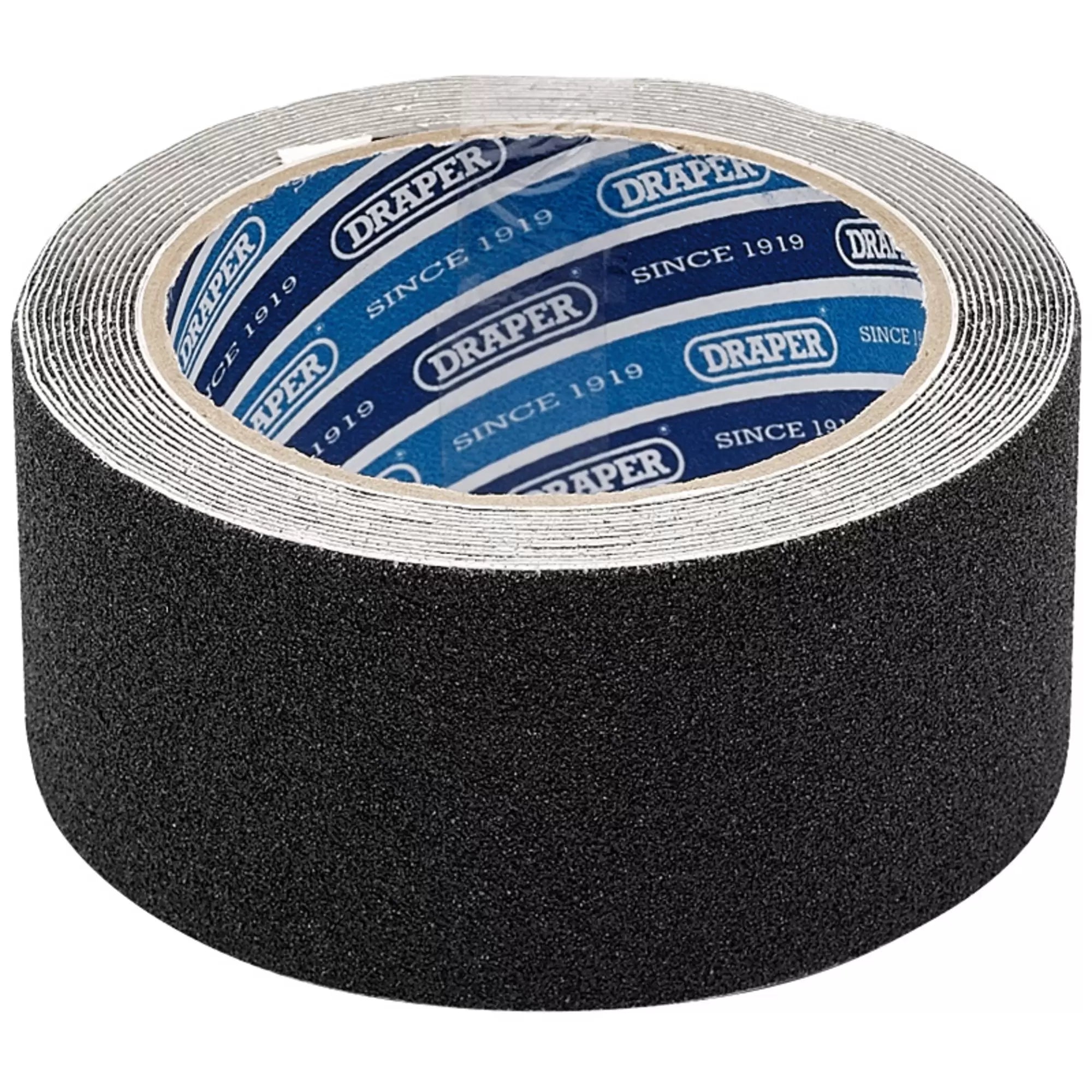 Draper Tools - 63384 - Heavy Duty Safety Grip Tape Roll, 3.7m x 50mm, Black