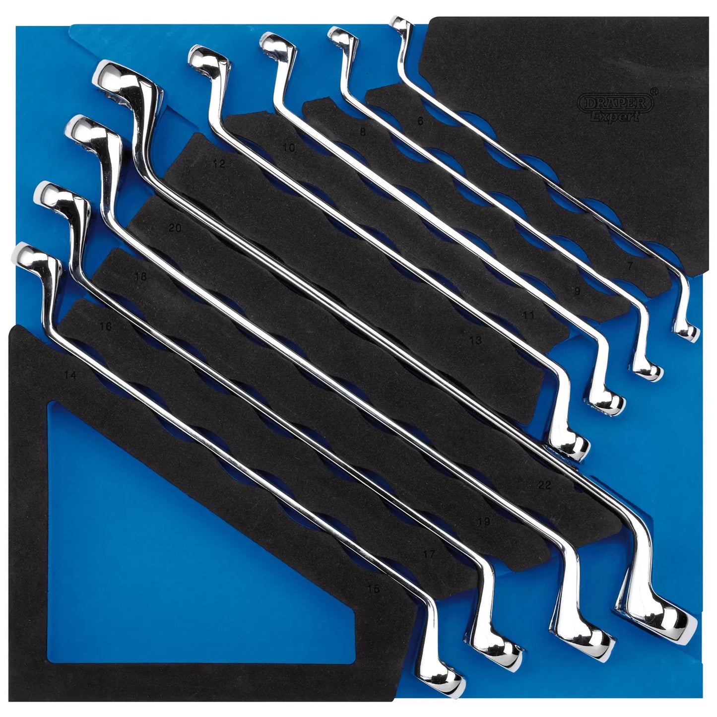 Draper Tools - 63523 - Draper Expert Ring Spanner Set in 1/2 Drawer EVA Insert Tray (8 Piece)