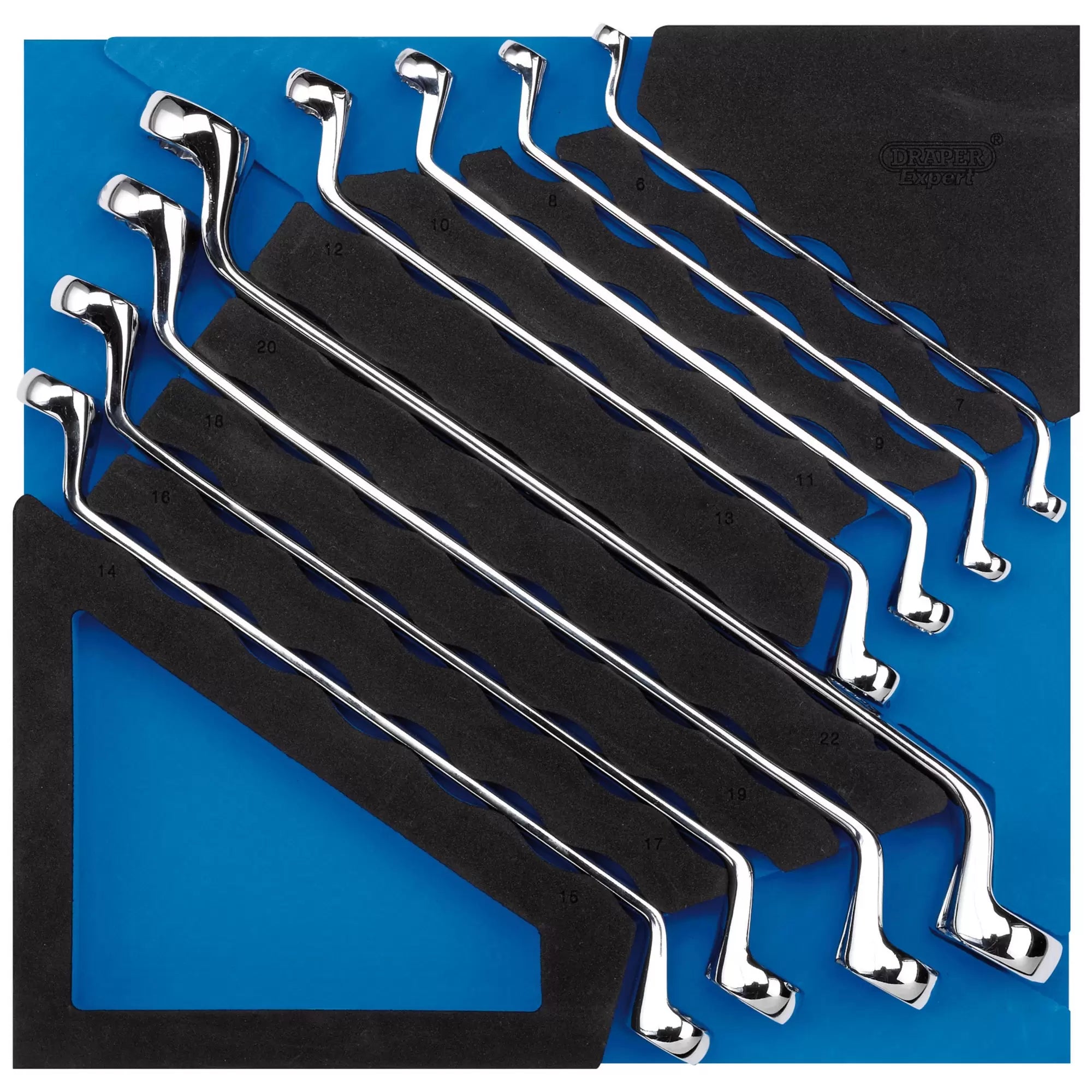 Draper Tools - 63523 - Draper Expert Ring Spanner Set in 1/2 Drawer EVA Insert Tray (8 Piece)