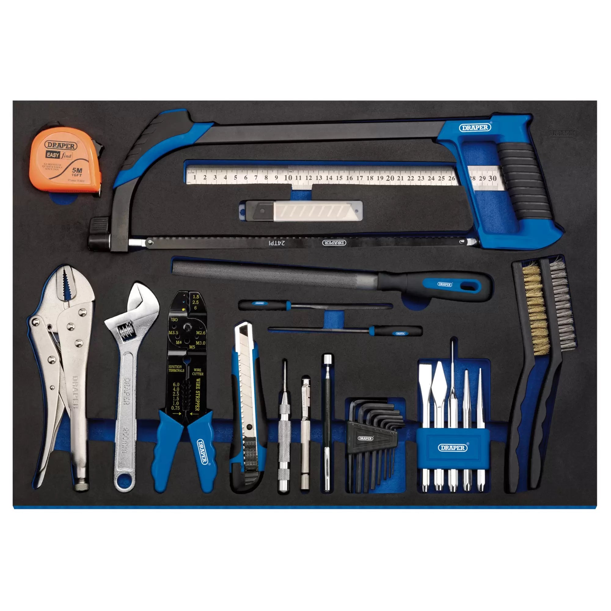 Draper Tools - 63547 - Tool Kit in Full Plus Drawer EVA Insert Tray (38 Piece)