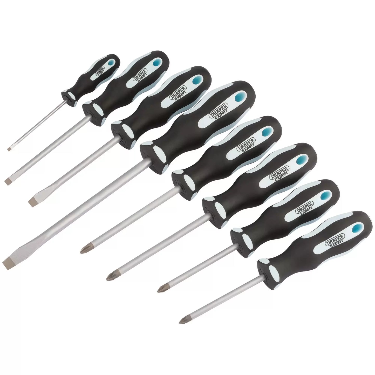 Draper Tools - 63589 - Draper Expert Heavy Duty Soft Grip Screwdriver Set (8 Piece)