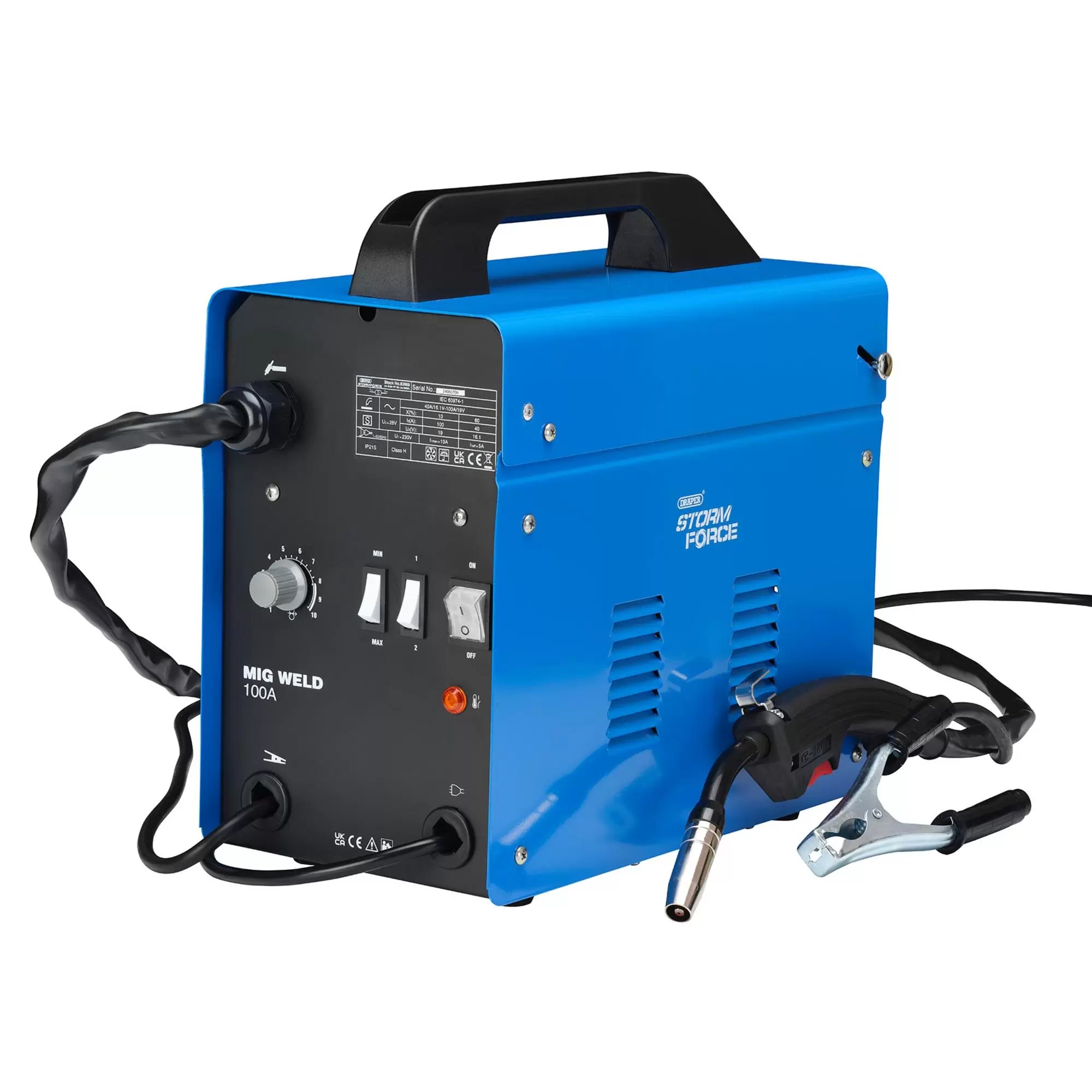 Draper Tools - 63669 - Draper Storm Force® Gasless MIG Welder, 100A