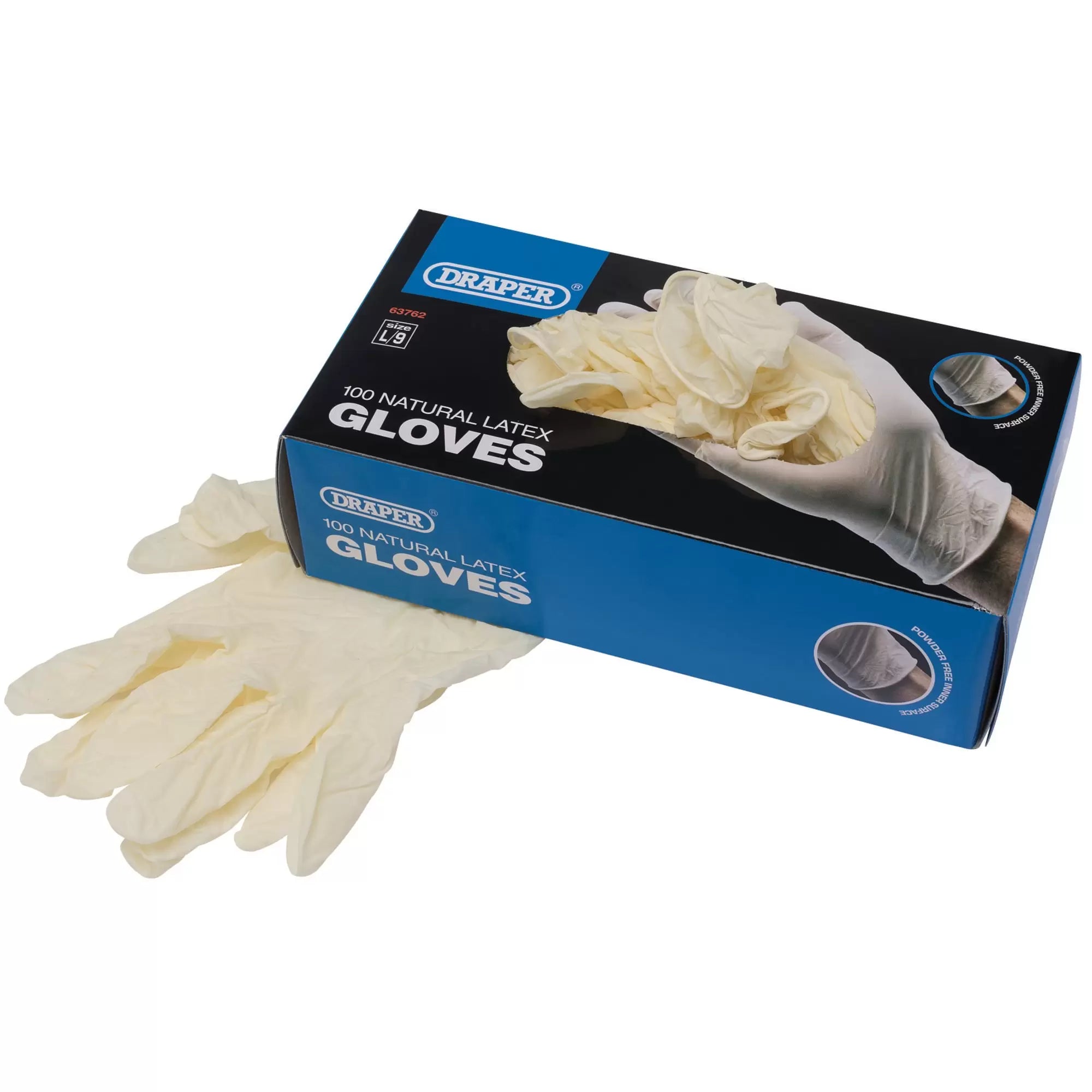Draper Tools - 63762 - Latex Gloves (Box of 100)