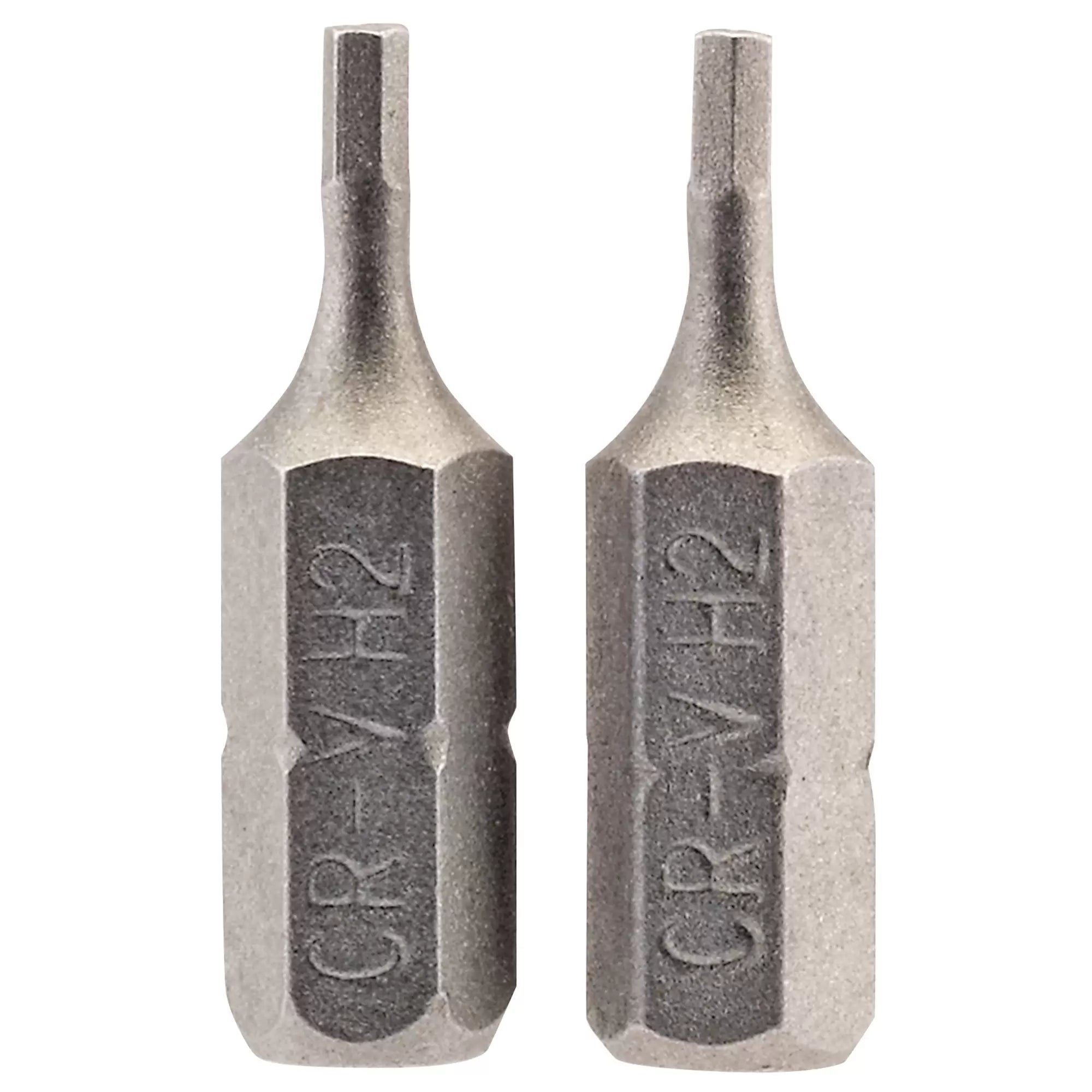 Draper Tools - 63945 - Hexagonal Insert Bit, 2mm, 1/4" Hex, 25mm Long (Pack of 2)