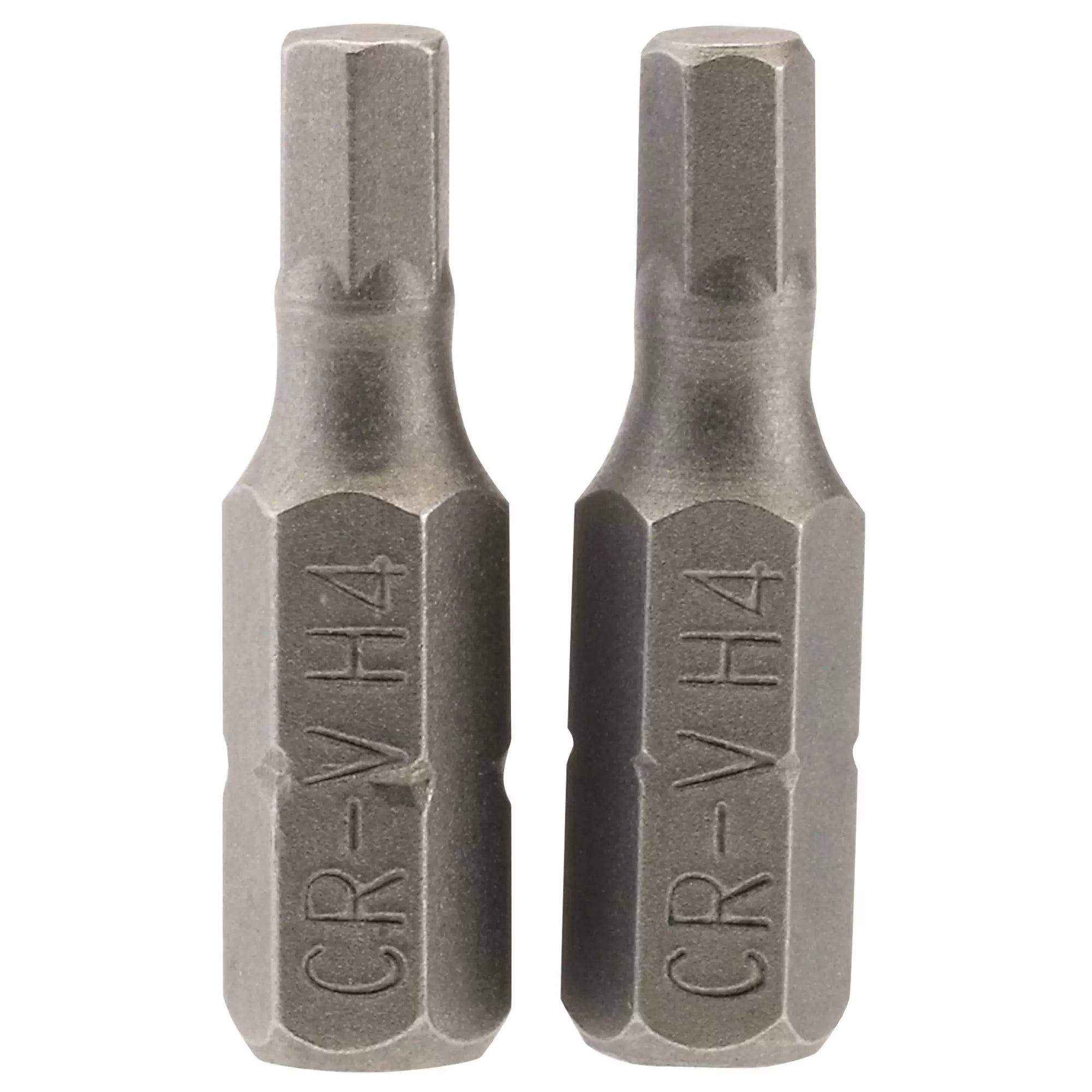 Draper Tools - 63982 - Hexagonal Insert Bit, 4mm, 1/4" Hex, 25mm Long (Pack of 2)