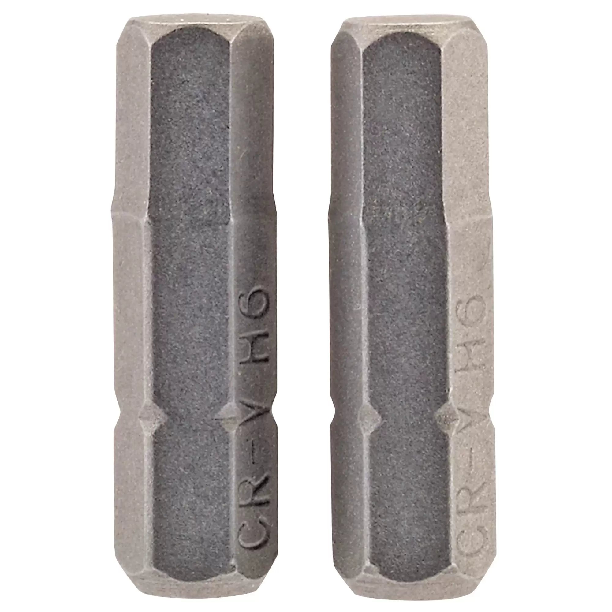 Draper Tools - 63998 - Hexagonal Insert Bit, 6mm, 1/4" Hex, 25mm Long (Pack of 2)
