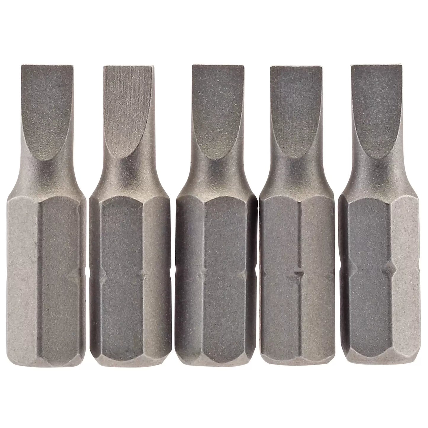 Draper Tools - 64008 - Plain Slot Insert Bit, 4.5 mm, 1/4" Hex, 25mm Long (Pack of 5)