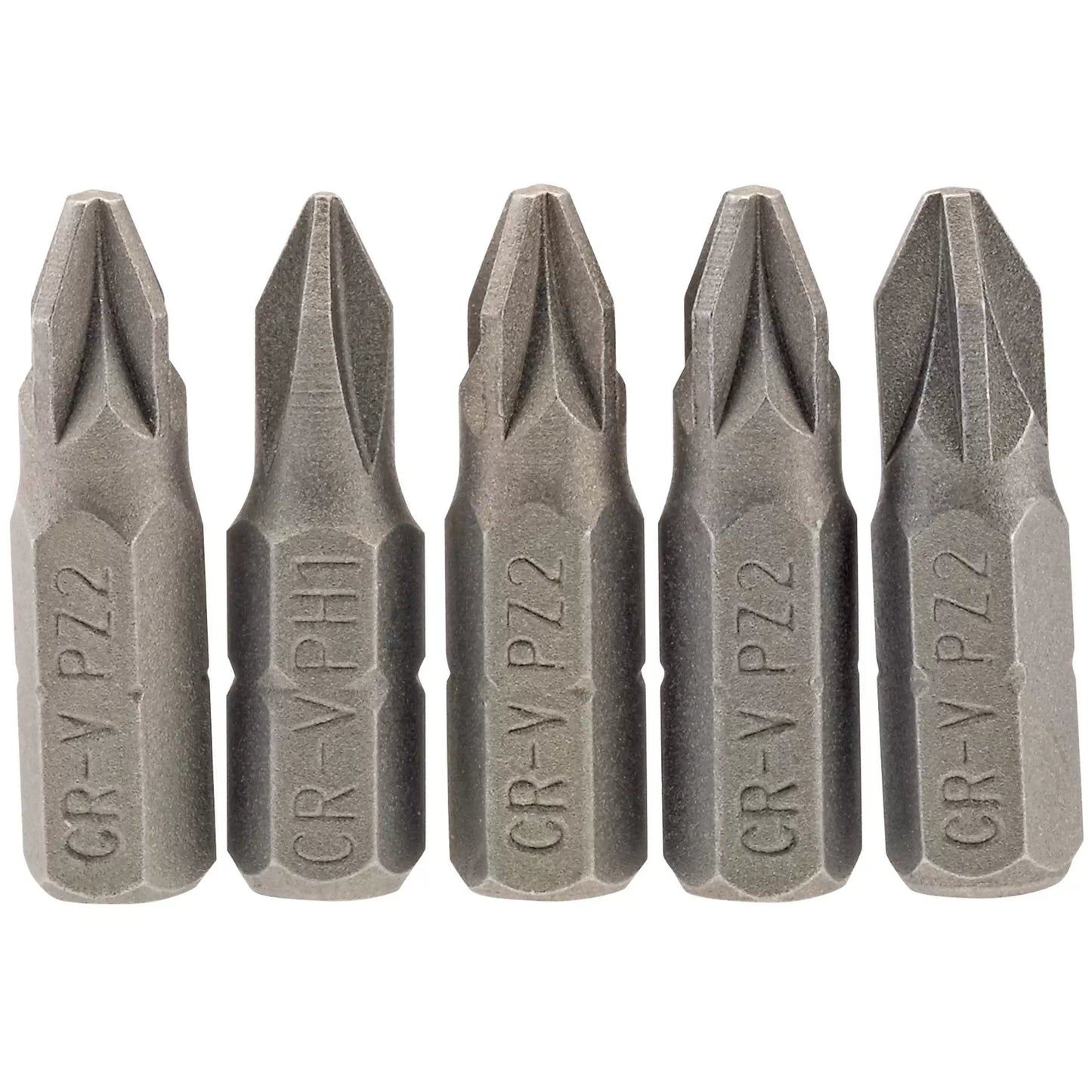 Draper Tools - 64015 - PZ Type Insert Bit, 1/4" Hex, 25mm Long, No.2 (Pack of 5)