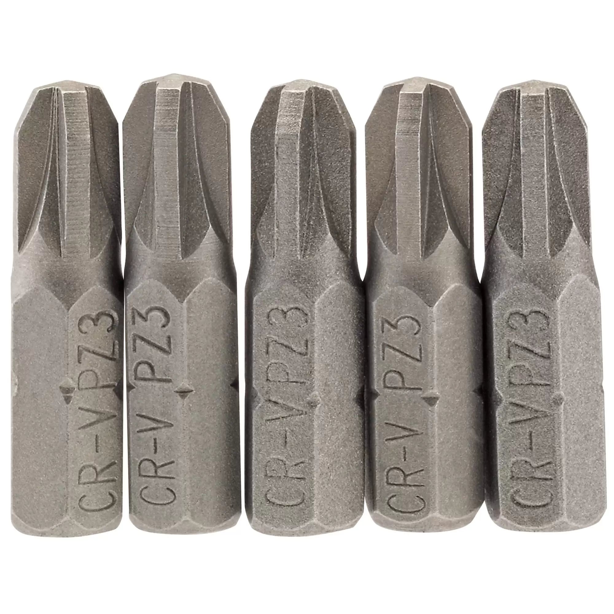 Draper Tools - 64016 - PZ Type Insert Bit, 1/4" Hex, 25mm Long, No.3 (Pack of 5)