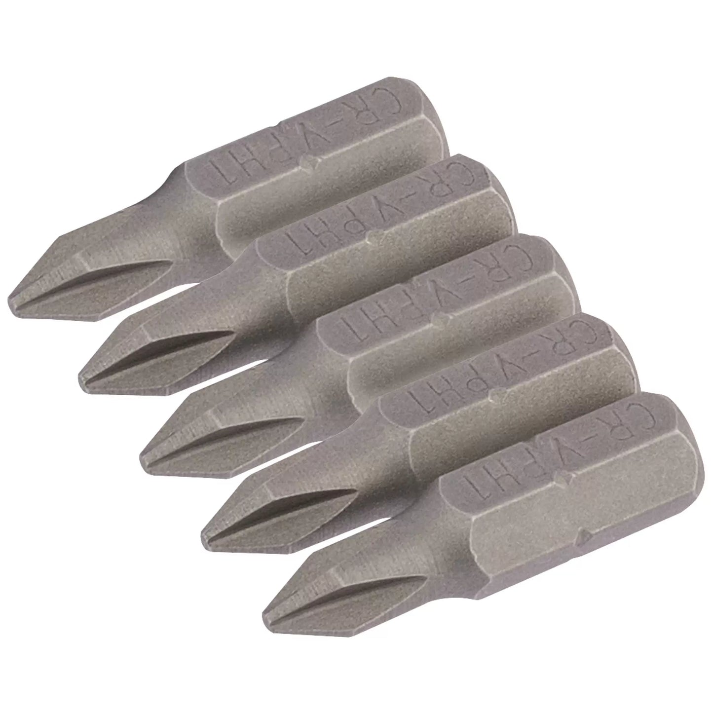 Draper Tools - 64017 - Cross Slot Insert Bit, 1/4" Hex, 25mm Long, No.1 (Pack of 5)