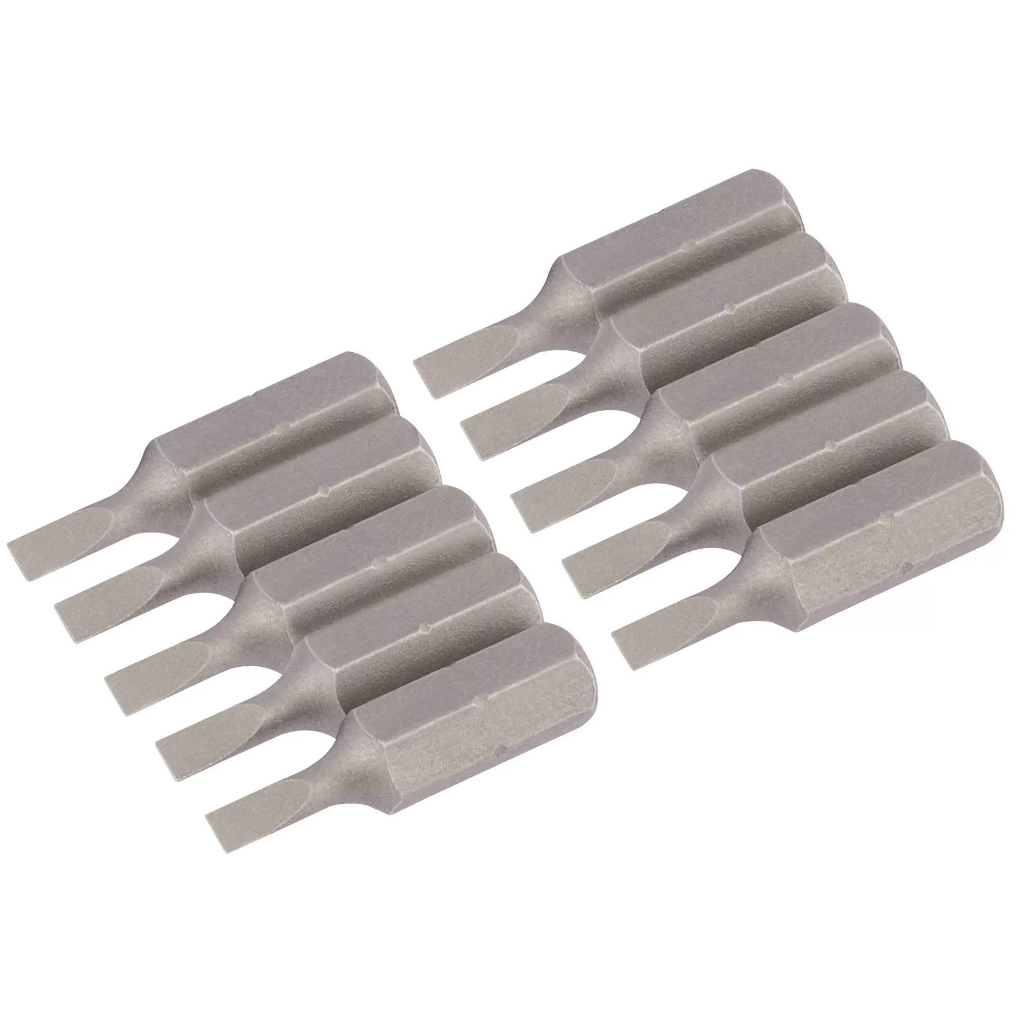 Draper Tools - 64024 - Plain Slot Insert Bit, 3mm, 1/4" Hex, 25mm Long (Pack of 10)