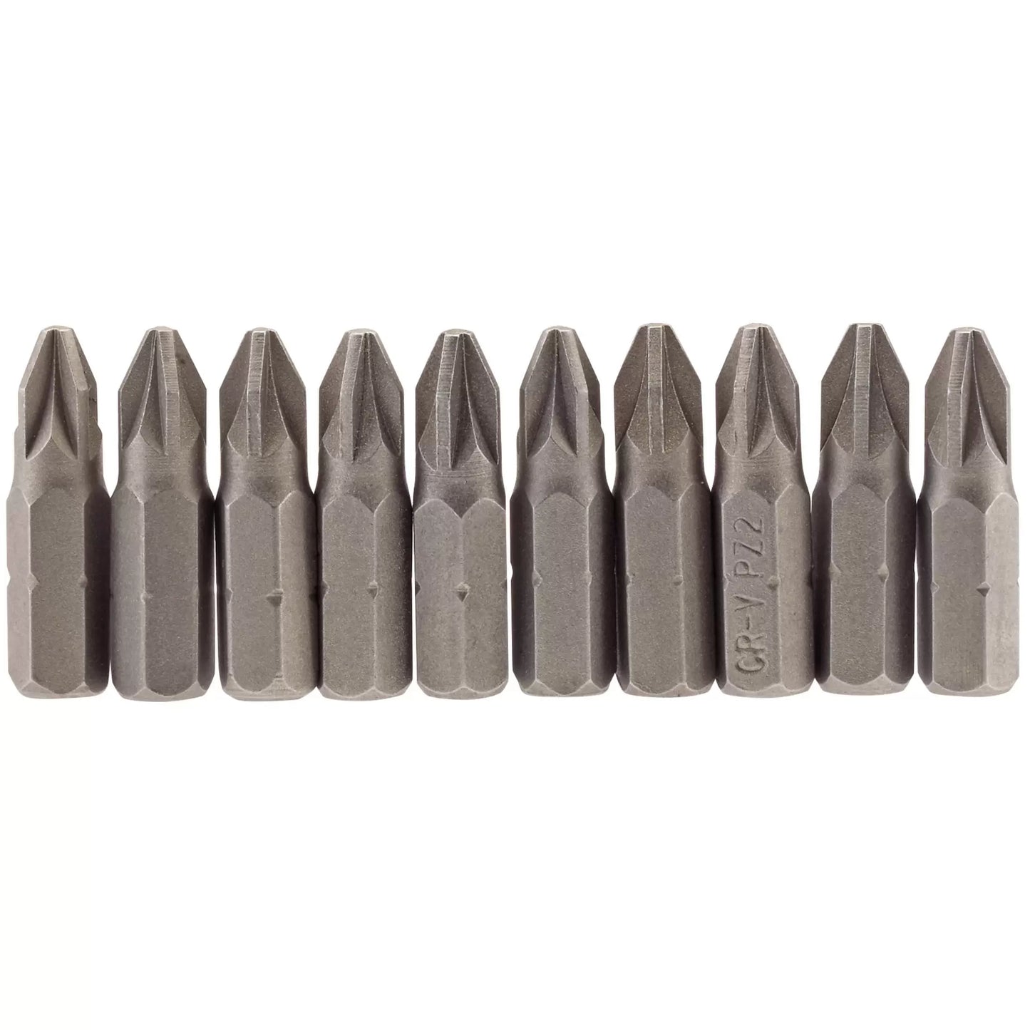 Draper Tools - 64048 - PZ Type Insert Bit, 1/4" Hex, 25mm Long, No.2 (Pack of 10)
