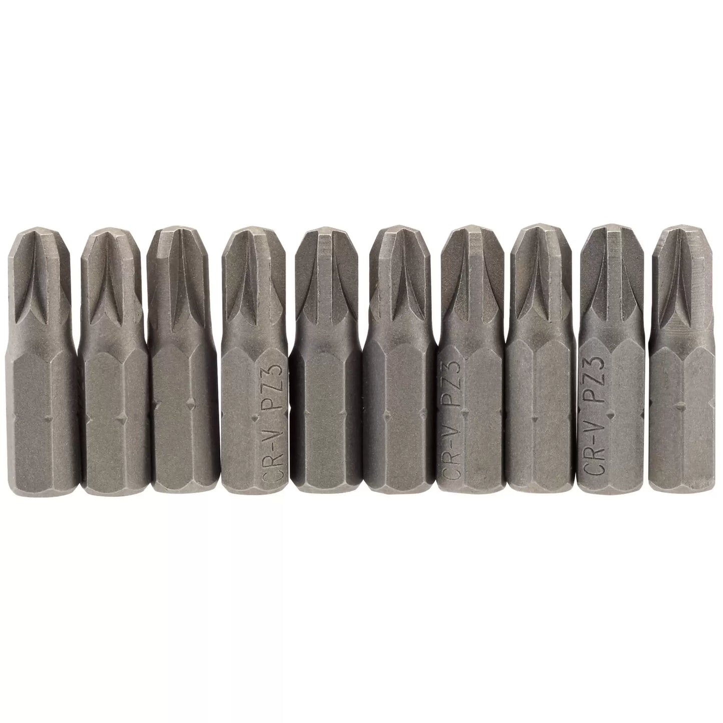 Draper Tools - 64057 - PZ Type Insert Bit, 1/4" Hex, 25mm Long, No.3 (Pack of 10)