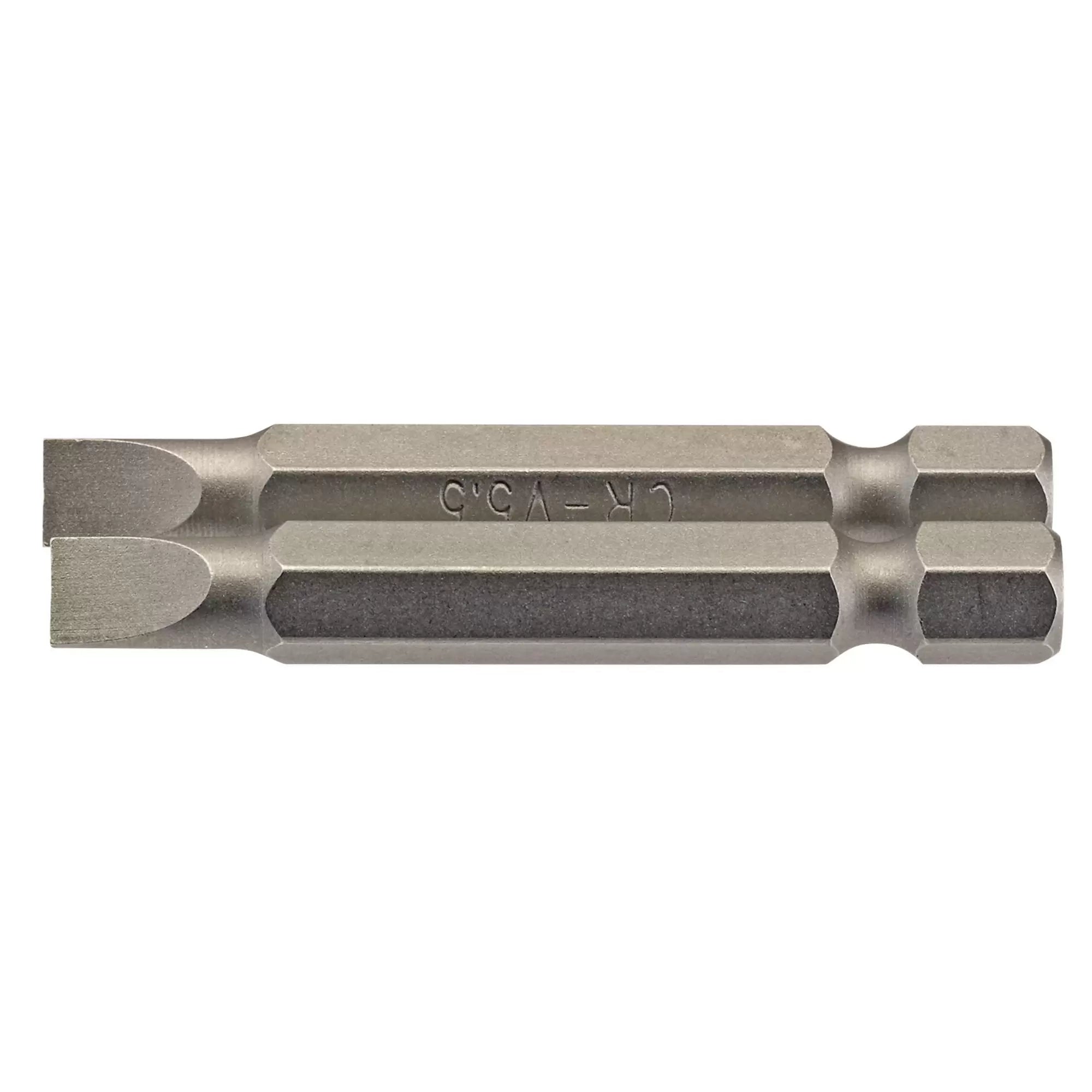 Draper Tools - 64094 - Plain Slot Insert Bit, 5.5mm, 1/4" Hex, 50mm Long (Pack of 2)