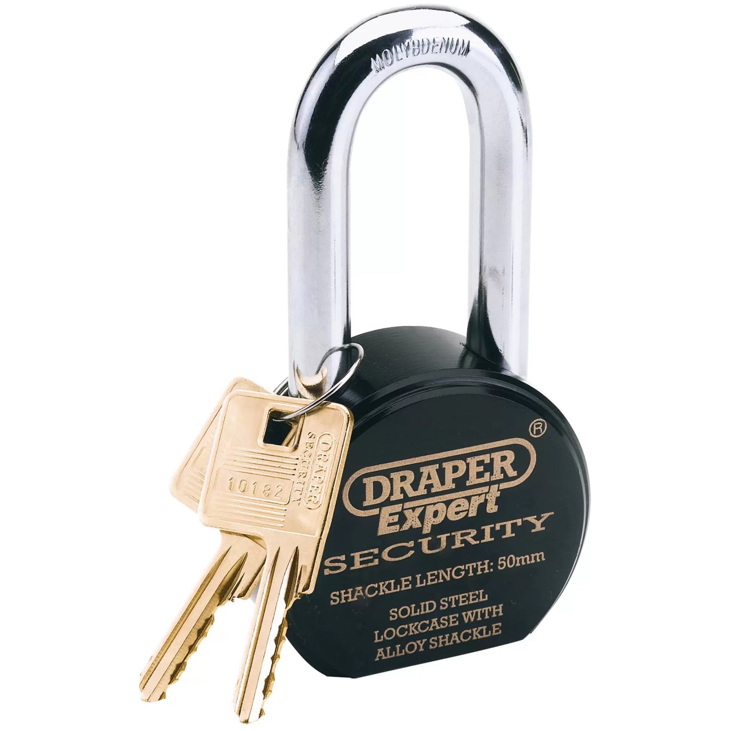 Draper Tools - 64207 - Draper Expert Heavy Duty Stainless Steel Padlock and 2 Keys, 63 x 50mm