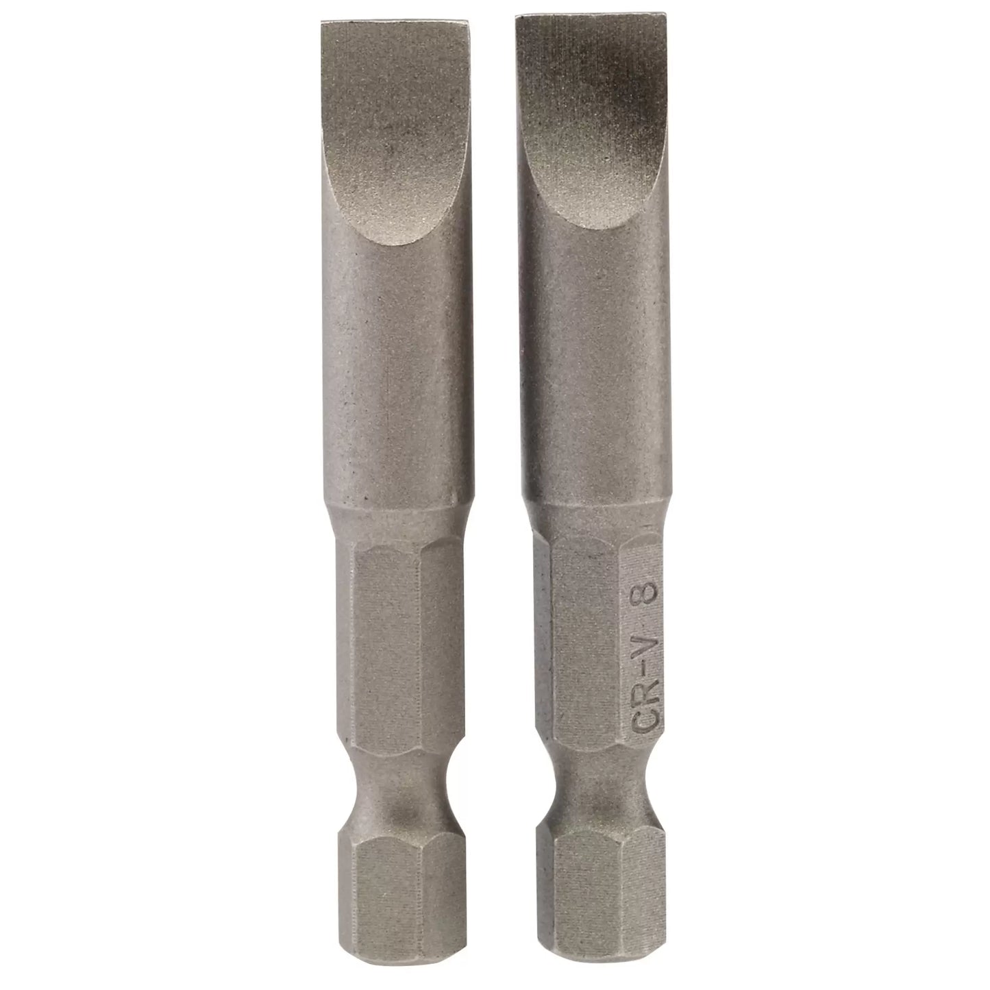 Draper Tools - 64226 - Plain Slot Insert Bit, 8mm, 1/4" Hex, 50mm Long (Pack of 2)