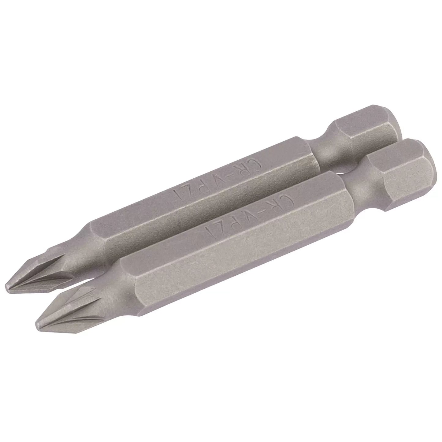 Draper Tools - 64227 - PZ Type Insert Bit, 1/4" Hex, 50mm Long, No.1 (Pack of 2)