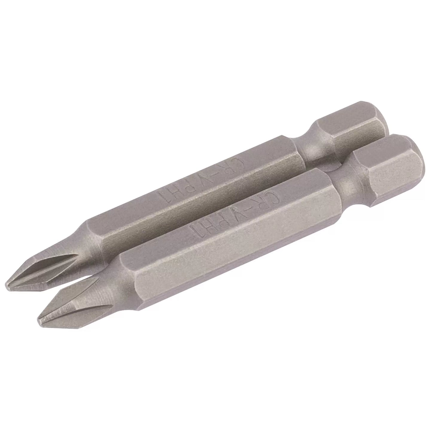 Draper Tools - 64232 - Cross Slot Insert Bit, 1/4" Hex, 50mm Long, No.1 (Pack of 2)