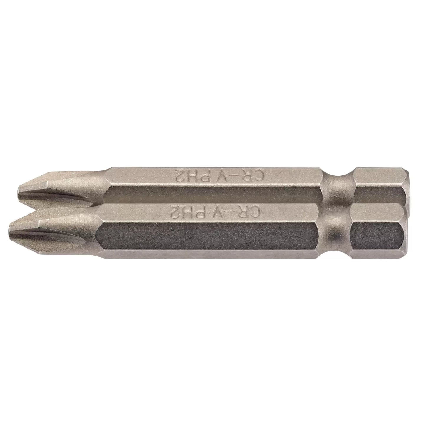 Draper Tools - 64237 - Cross Slot Insert Bit, 1/4" Hex, 50mm Long, No.2 (Pack of 2)
