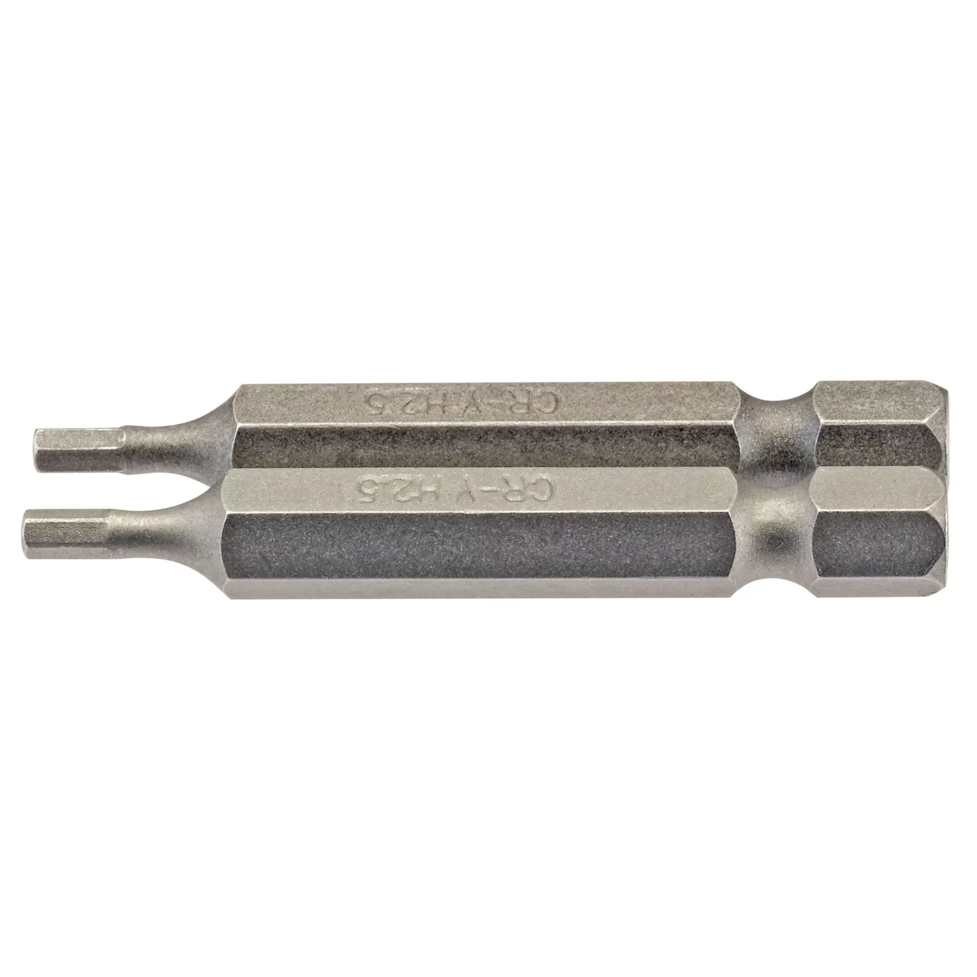 Draper Tools - 64246 - Hexagonal Insert Bit, 2.5mm, 1/4" Hex, 50mm Long (Pack of 2)