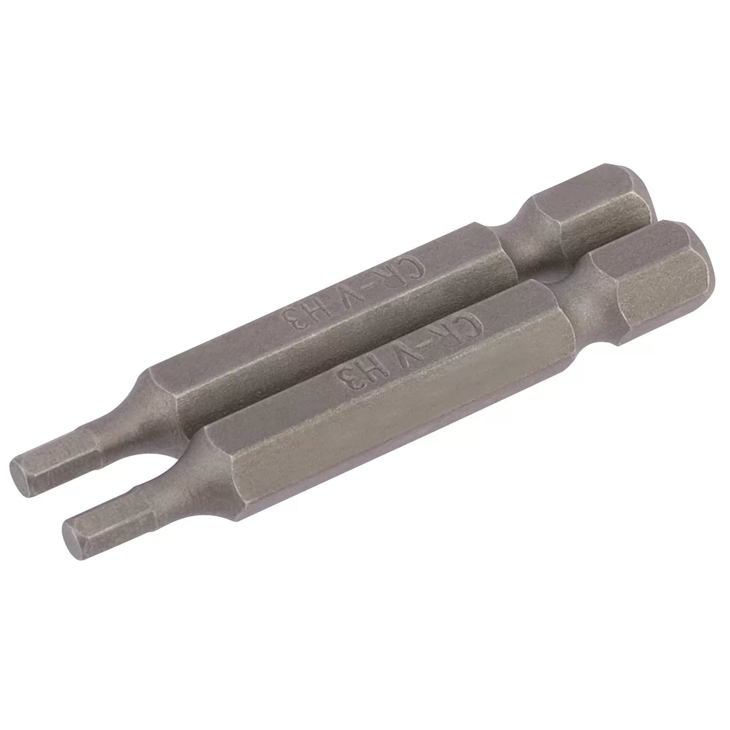 Draper Tools - 64253 - Hexagonal Insert Bit, 3mm, 1/4" Hex, 50mm Long (Pack of 2)