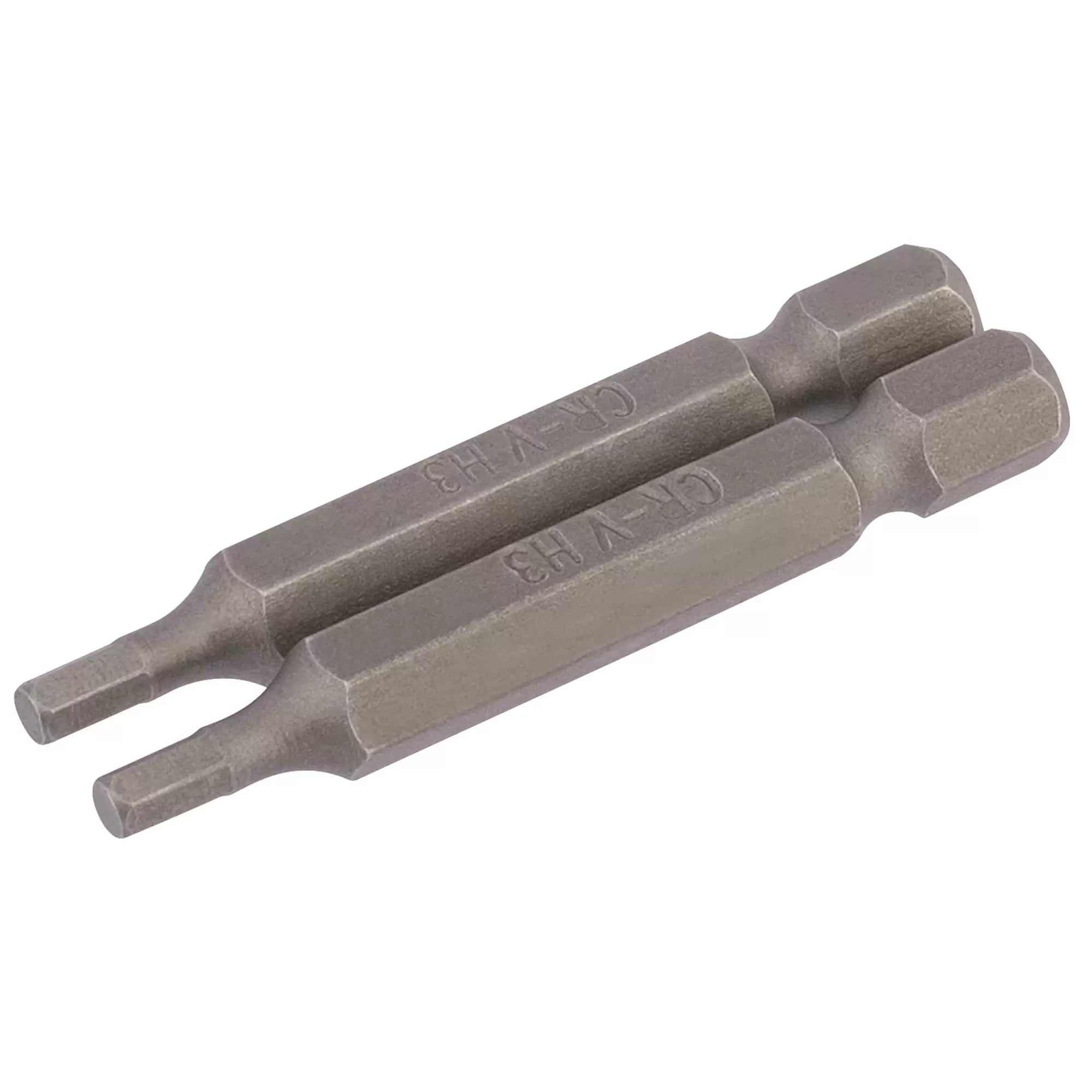 Draper Tools - 64253 - Hexagonal Insert Bit, 3mm, 1/4" Hex, 50mm Long (Pack of 2)