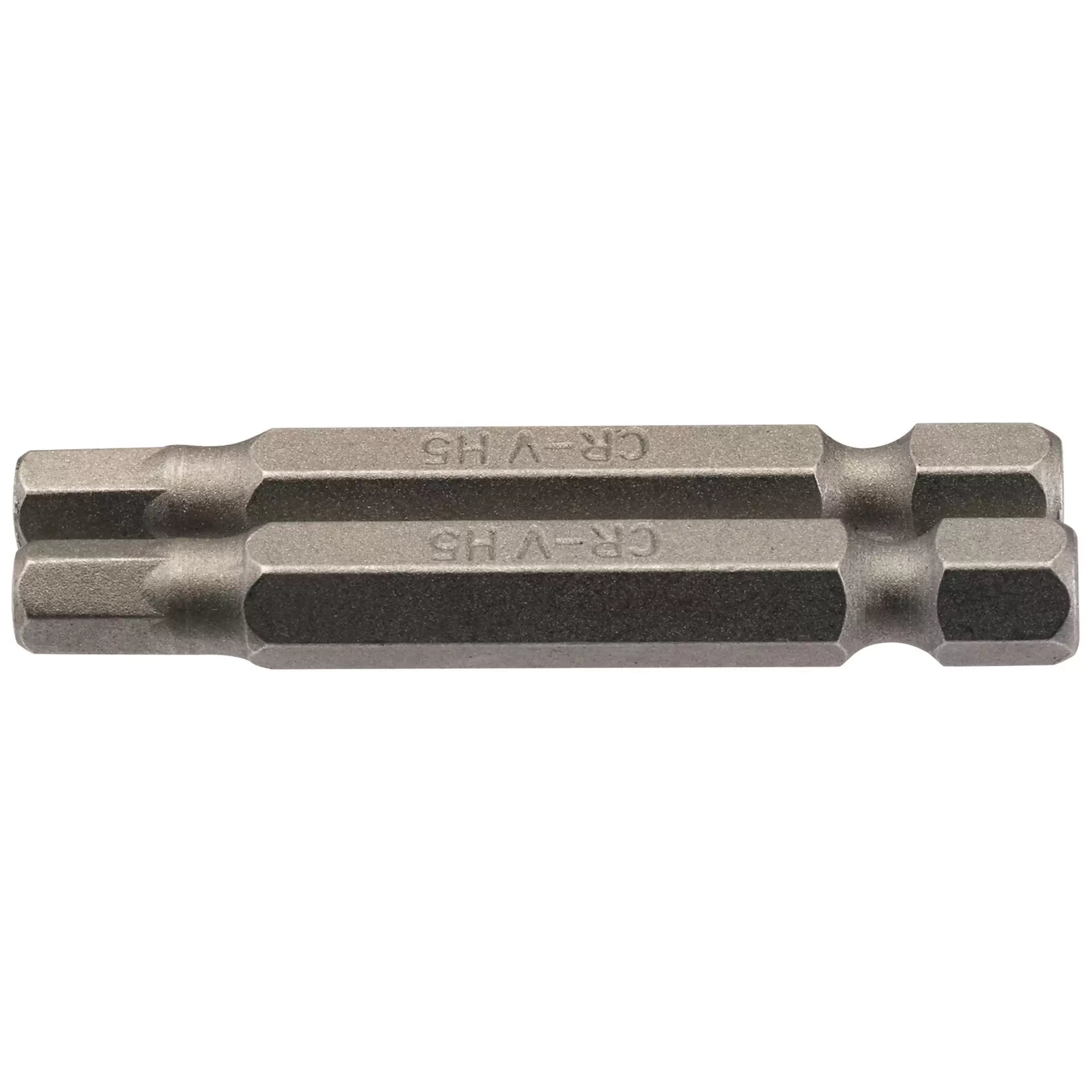 Draper Tools - 64255 - Hexagonal Insert Bit, 5mm, 1/4" Hex, 50mm Long (Pack of 2)