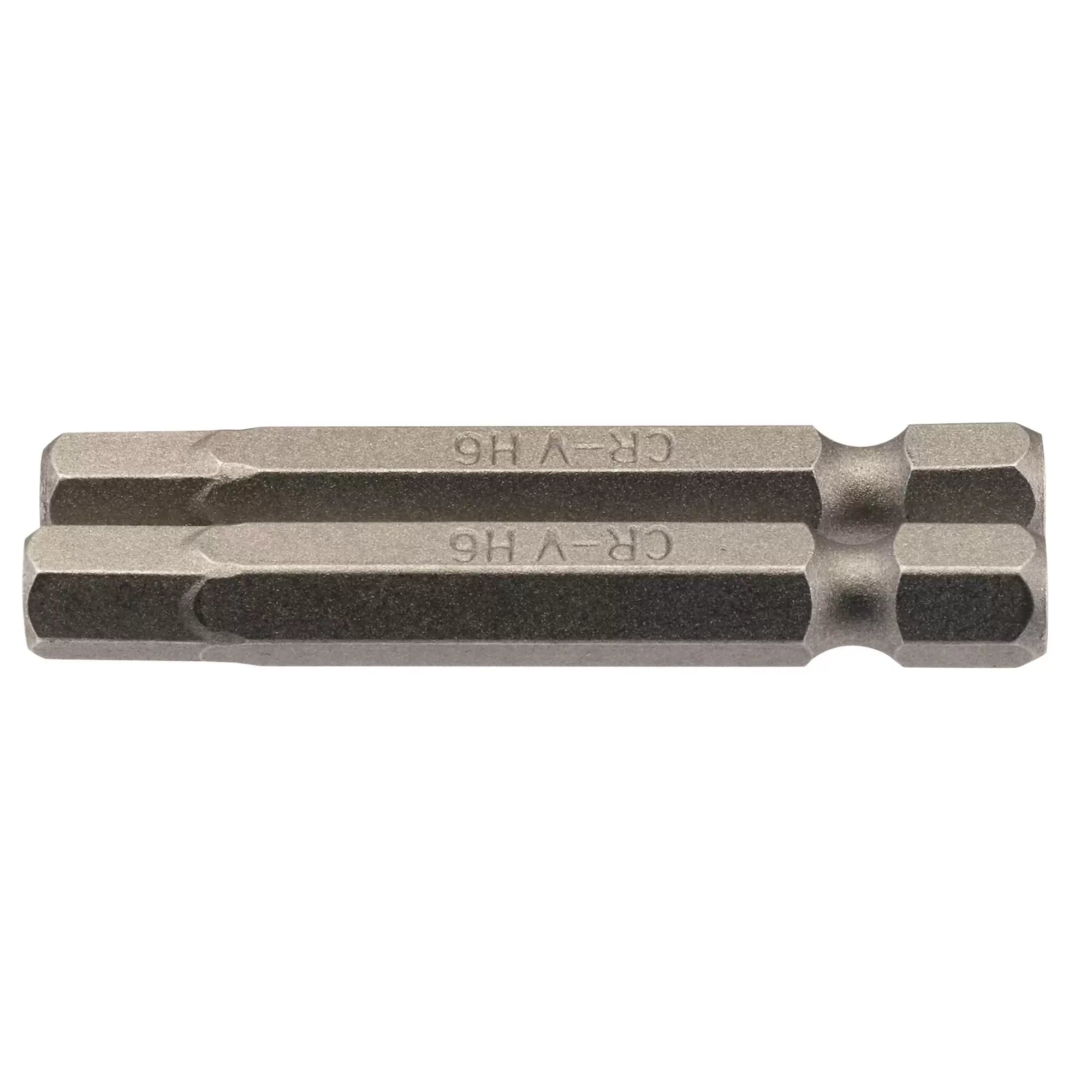 Draper Tools - 64259 - Hexagonal Insert Bit, 6mm, 1/4" Hex, 50mm Long (Pack of 2)