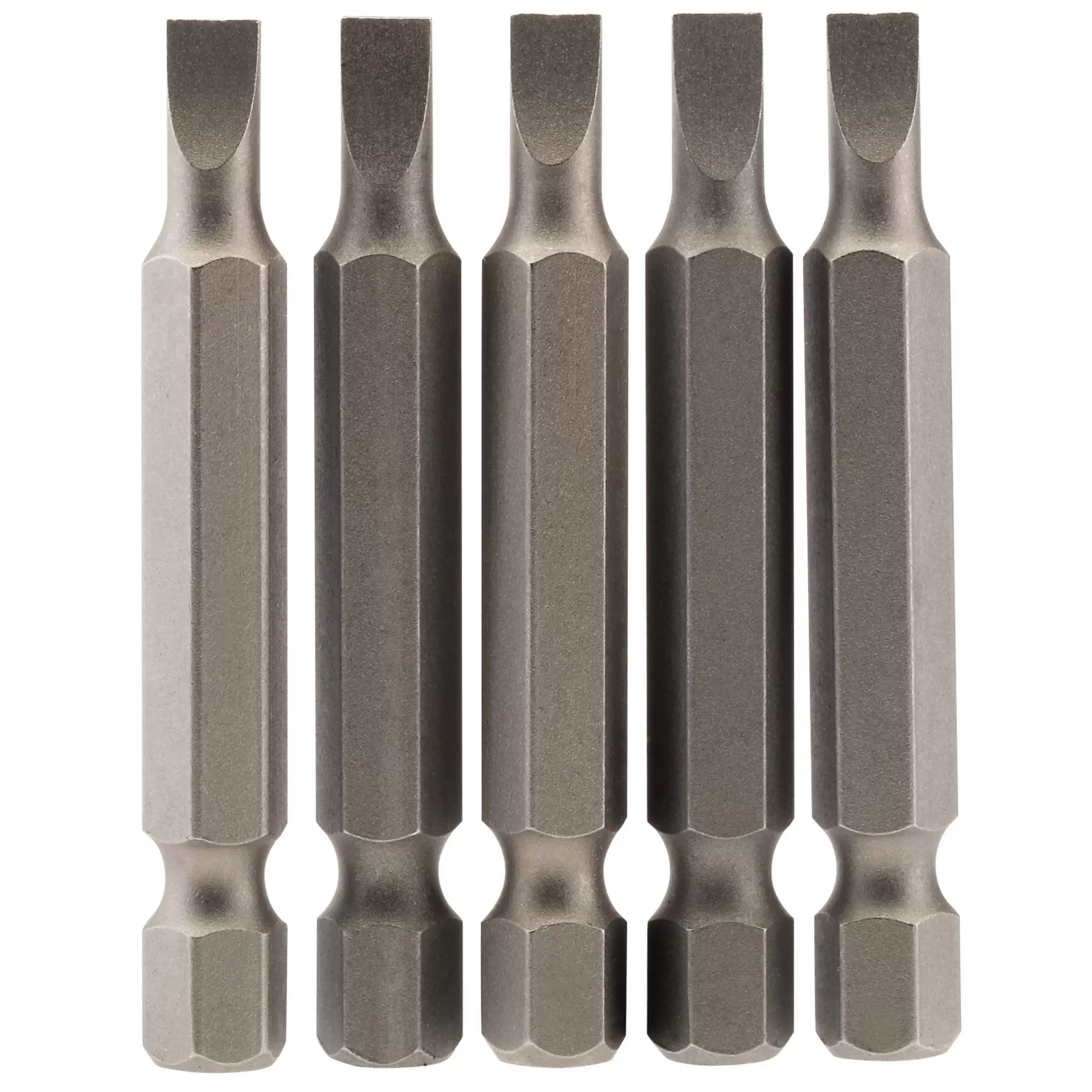 Draper Tools - 64270 - Plain Slot Insert Bit, 4.5mm, 1/4" Hex, 50mm Long (Pack of 5)