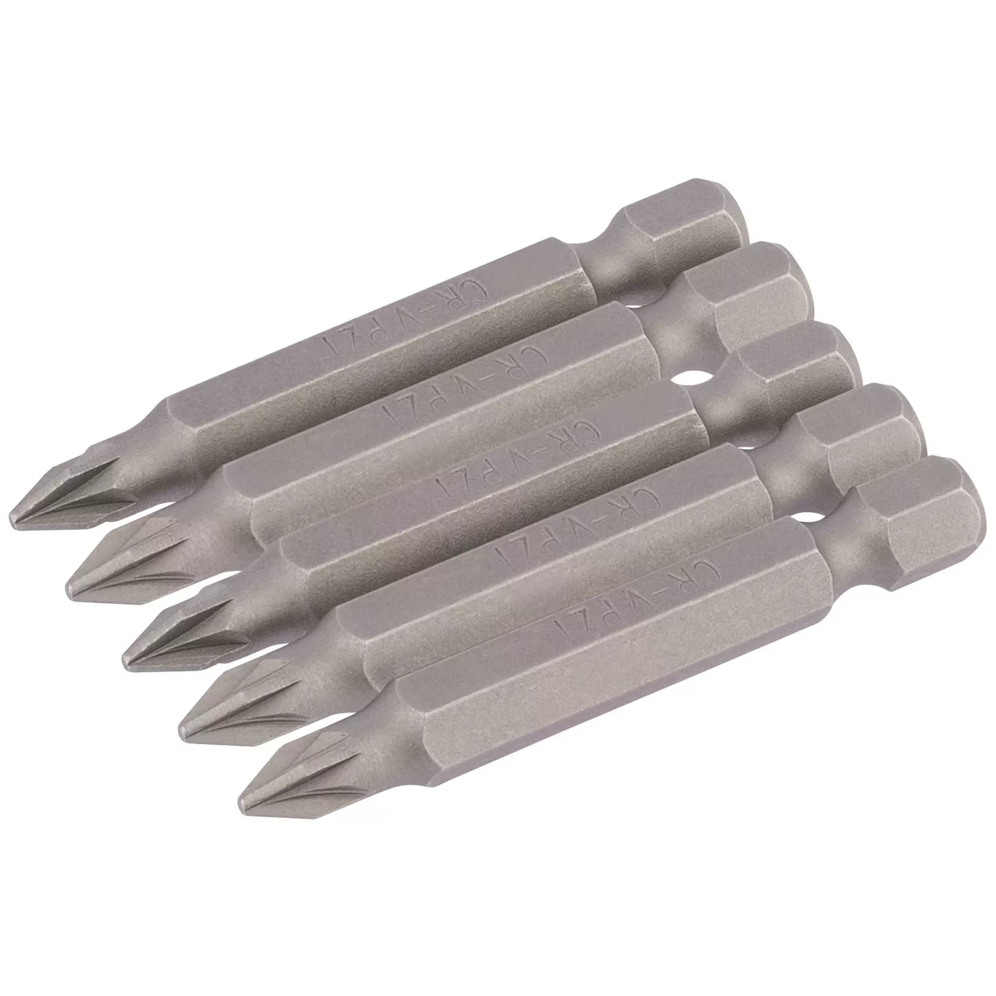 Draper Tools - 64281 - PZ Type Insert Bit, 1/4" Hex, 50mm Long, No.1 (Pack of 5)