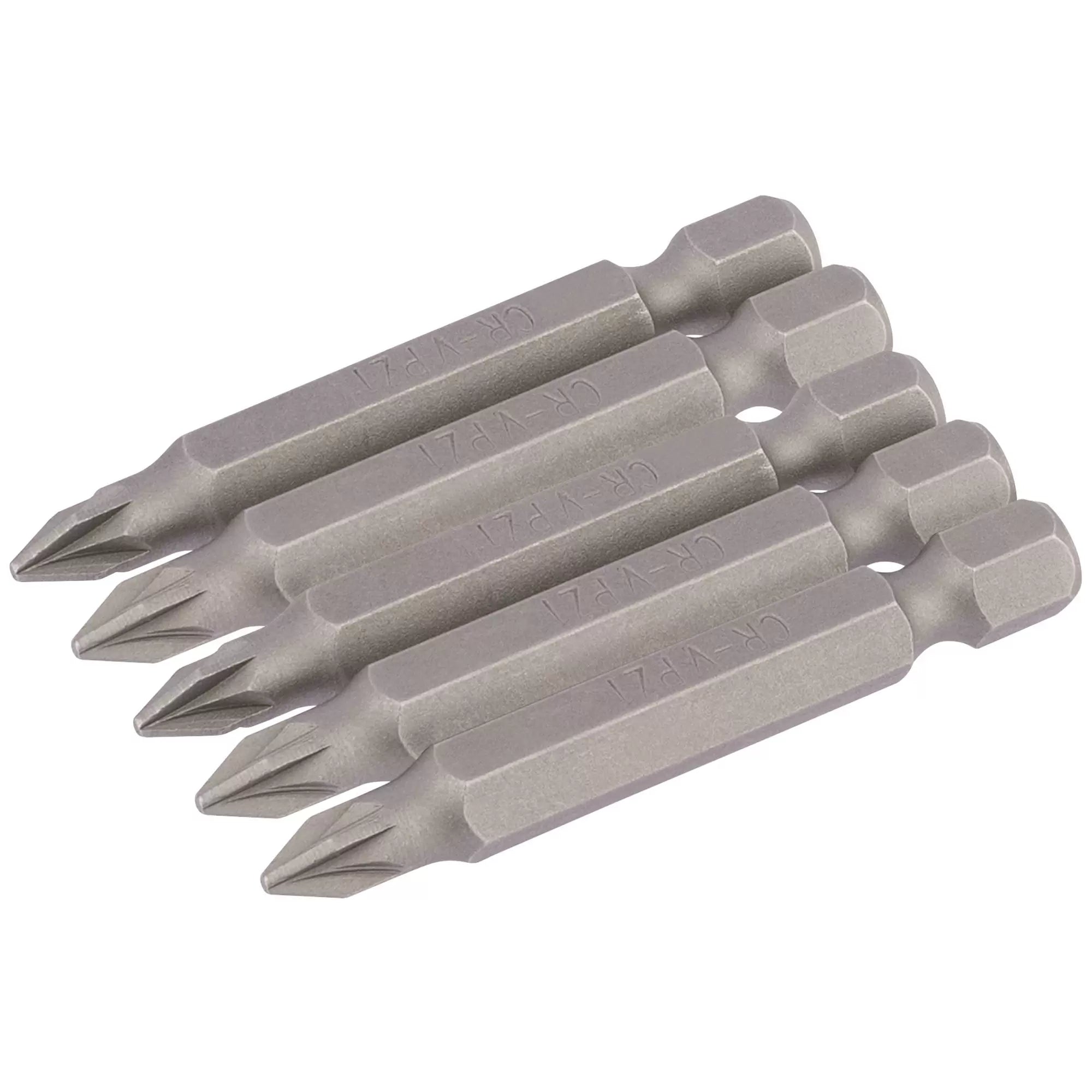 Draper Tools - 64281 - PZ Type Insert Bit, 1/4" Hex, 50mm Long, No.1 (Pack of 5)