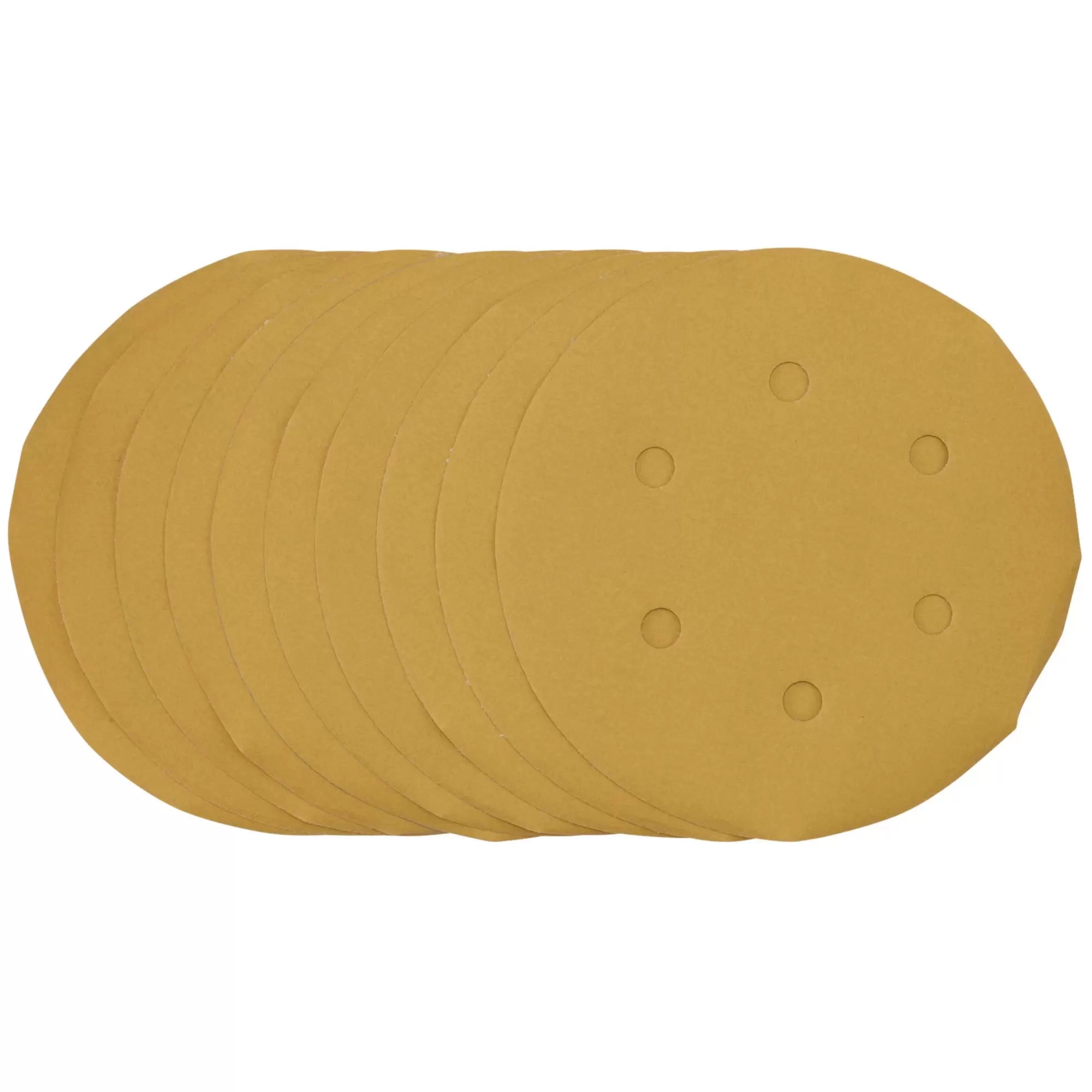 Draper Tools - 64282 - Gold Sanding Discs with Hook & Loop, 150mm, 400 Grit, 6 Dust Extraction Holes (Pack of 10)