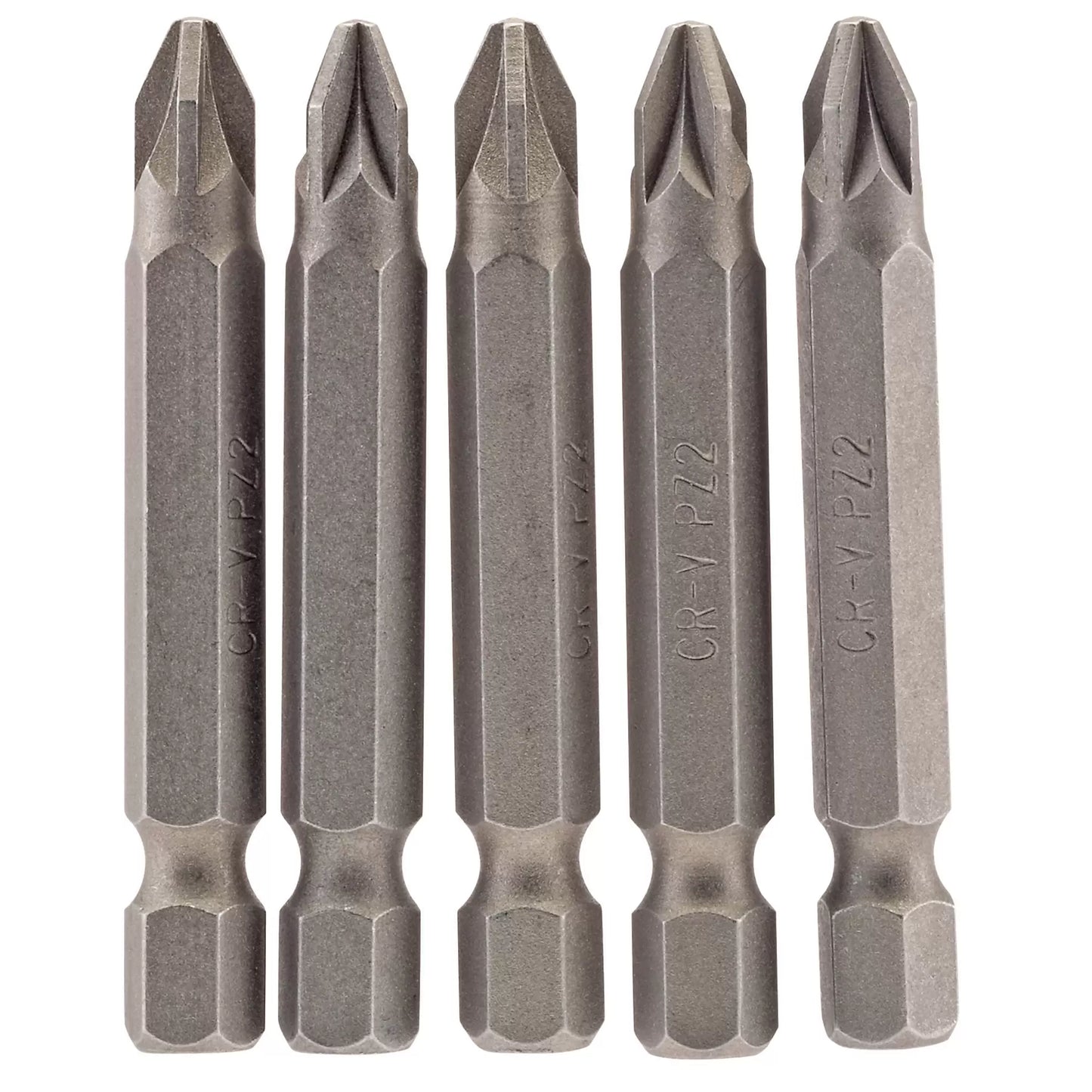 Draper Tools - 64283 - PZ Type Insert Bit, 1/4" Hex, 50mm Long, No.2 (Pack of 5)