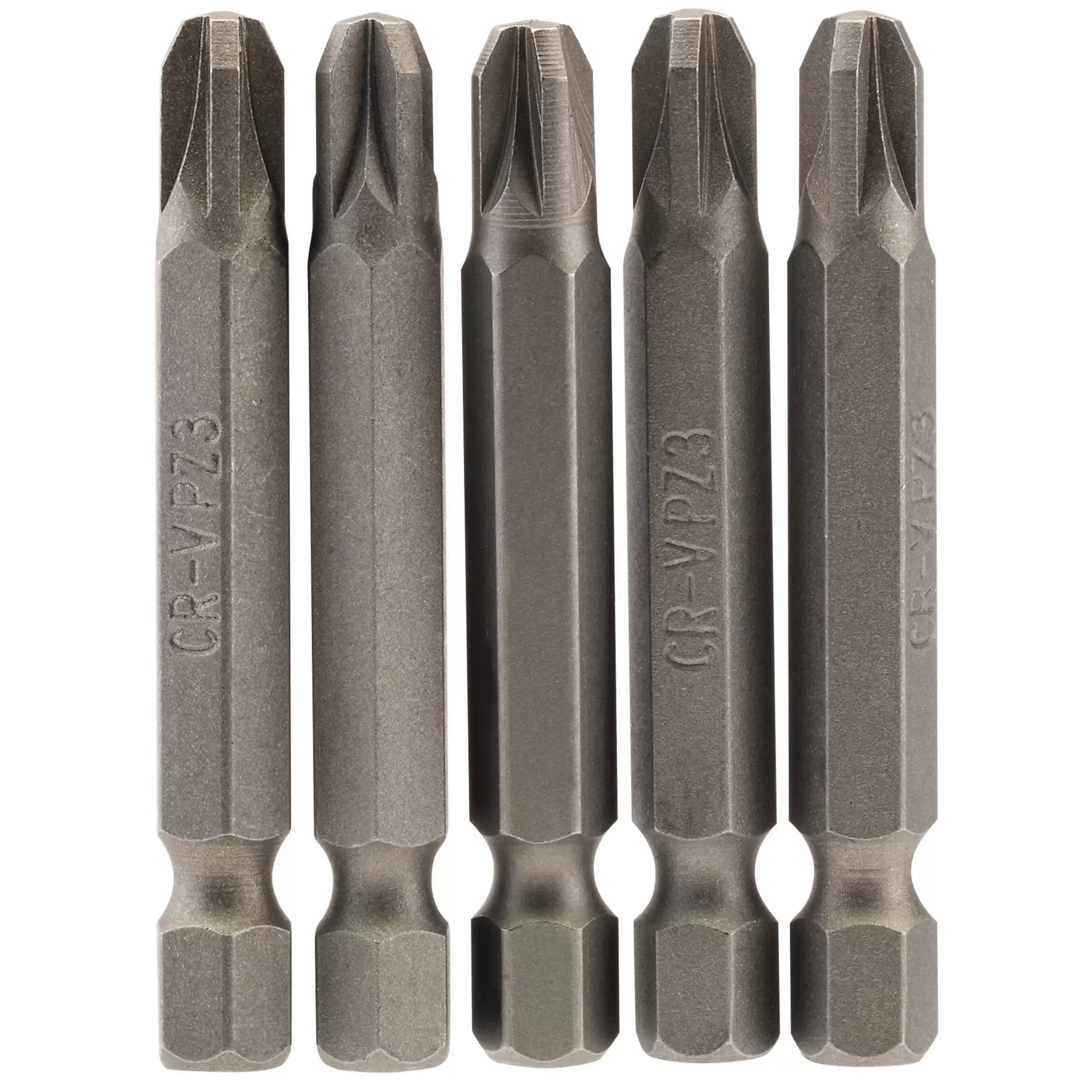 Draper Tools - 64286 - PZ Type Insert Bit, 1/4" Hex, 50mm Long, No.3 (Pack of 5)