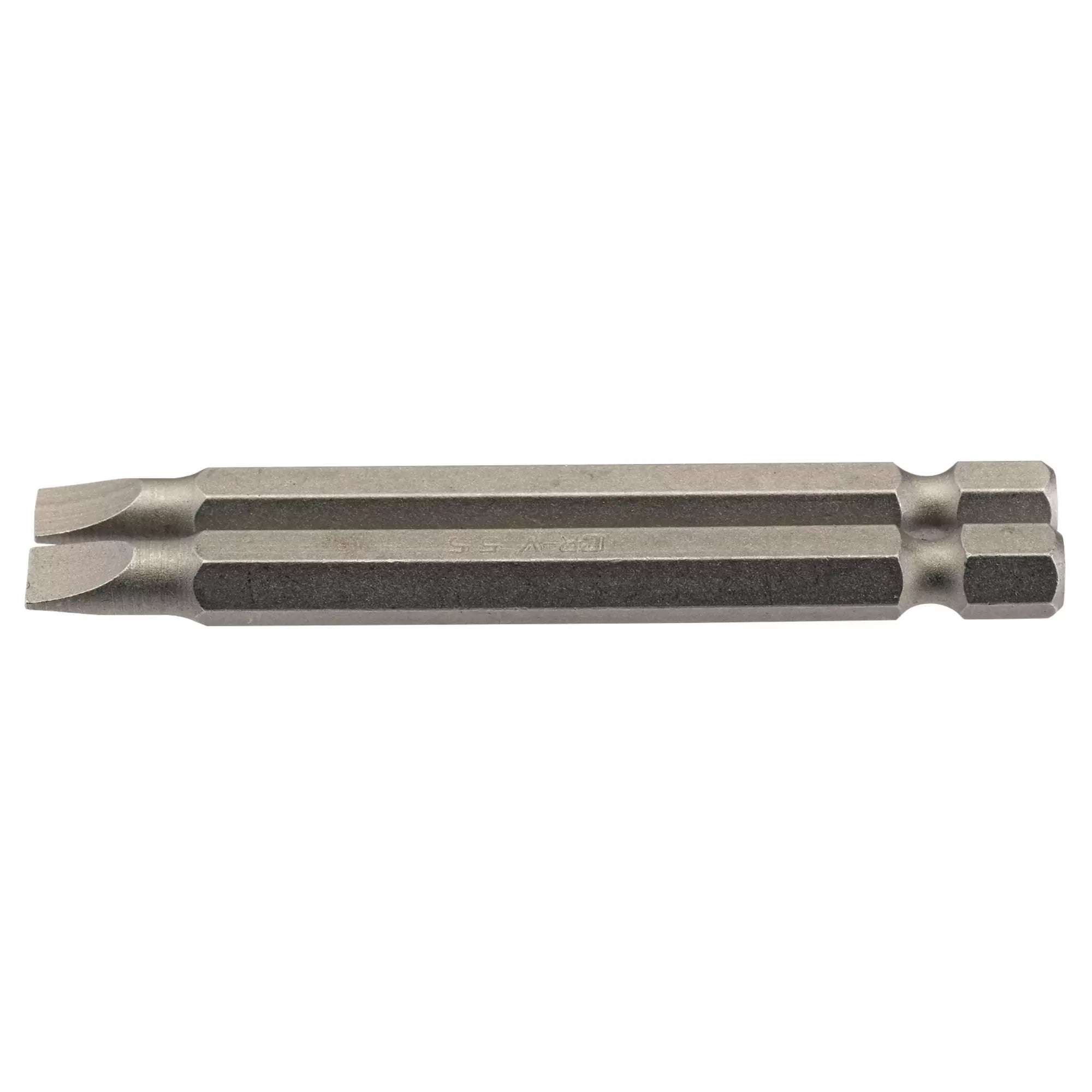 Draper Tools - 64296 - Plain Slot Insert Bit, 5.5mm, 1/4" Hex, 75mm Long (Pack of 2)