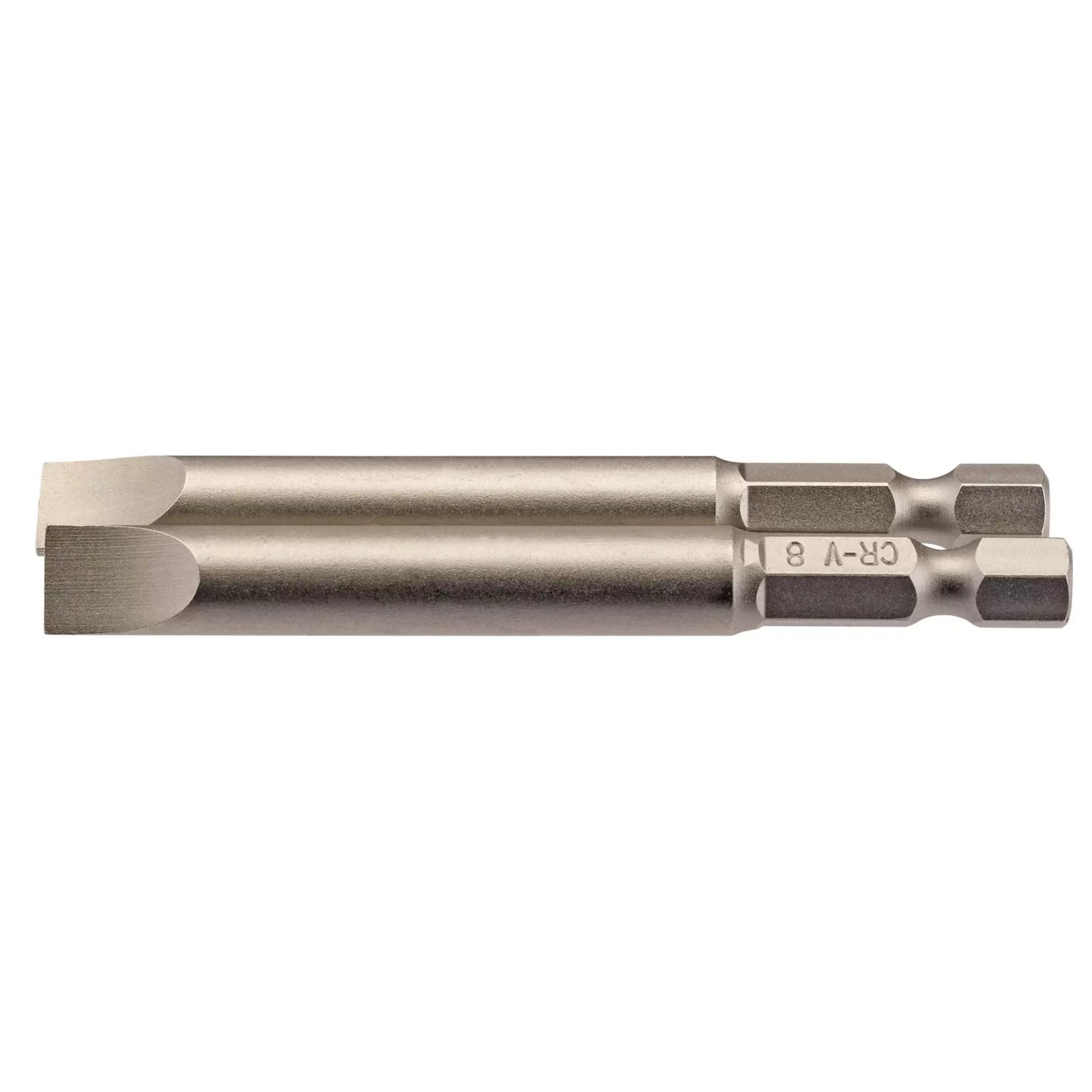 Draper Tools - 64310 - Plain Slot Insert Bit, 8mm, 1/4" Hex, 75mm Long (Pack of 2)