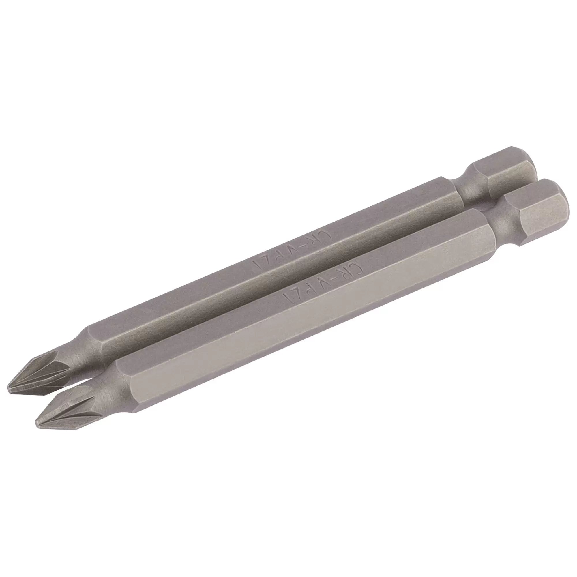 Draper Tools - 64311 - PZ Type Insert Bit, 1/4" Hex, 75mm Long, No.1 (Pack of 2)
