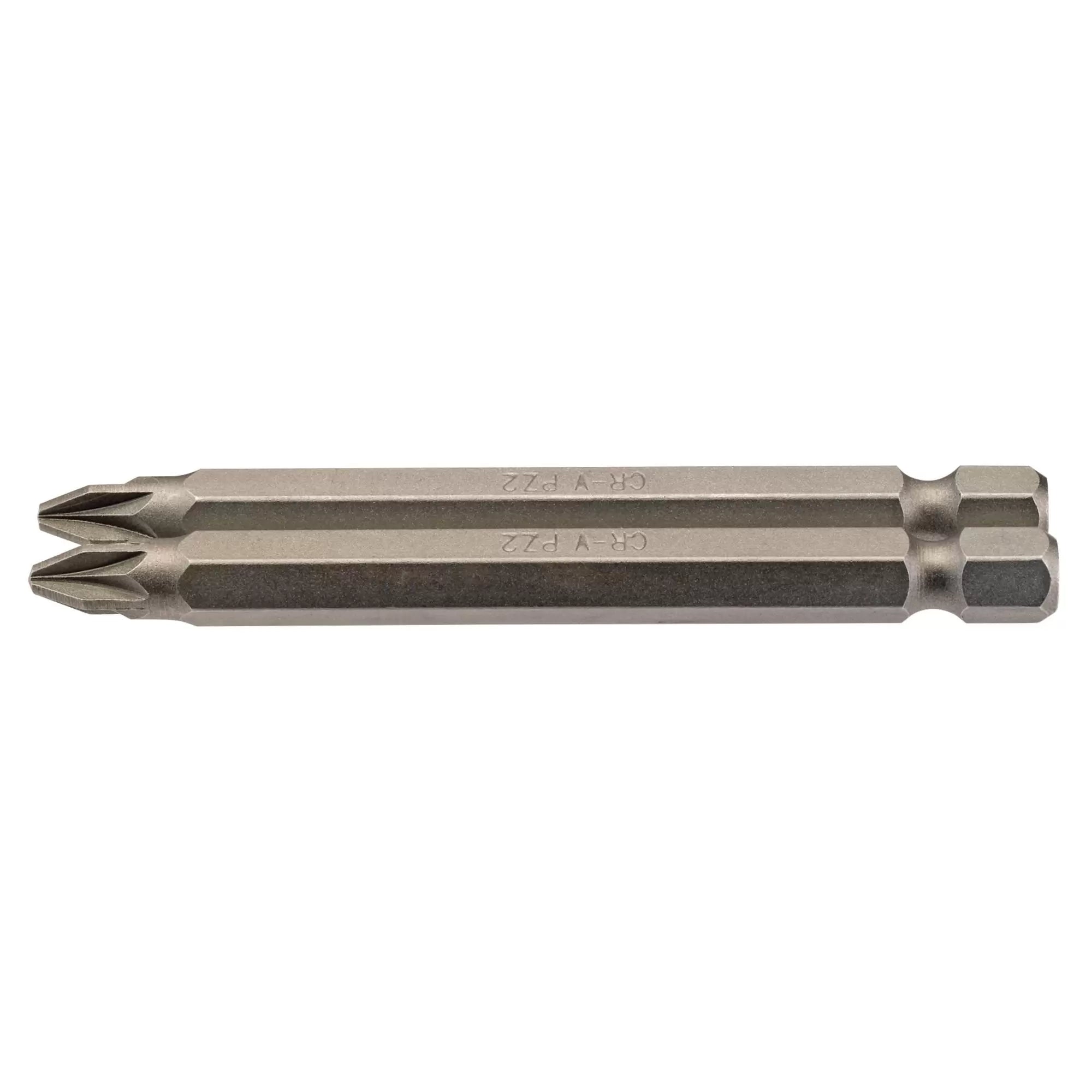 Draper Tools - 64312 - PZ Type Insert Bit, 1/4" Hex, 75mm Long, No.2 (Pack of 2)