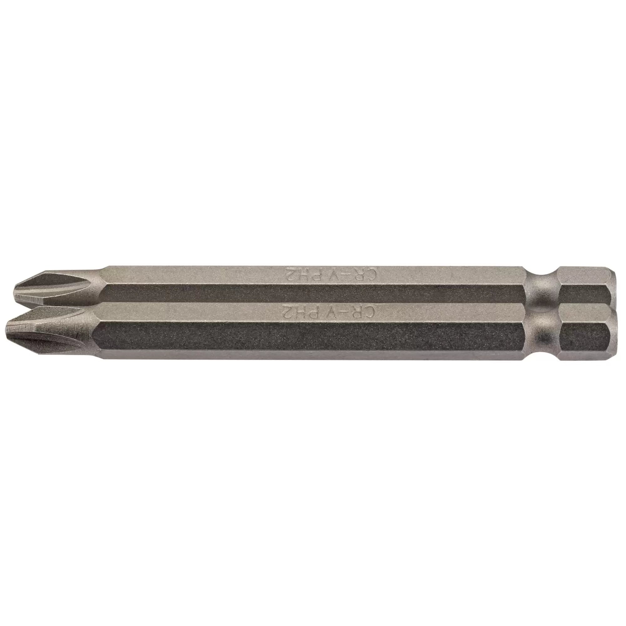 Draper Tools - 64315 - Cross Slot Insert Bit, 1/4" Hex, 75mm Long, No.2 (Pack of 2)