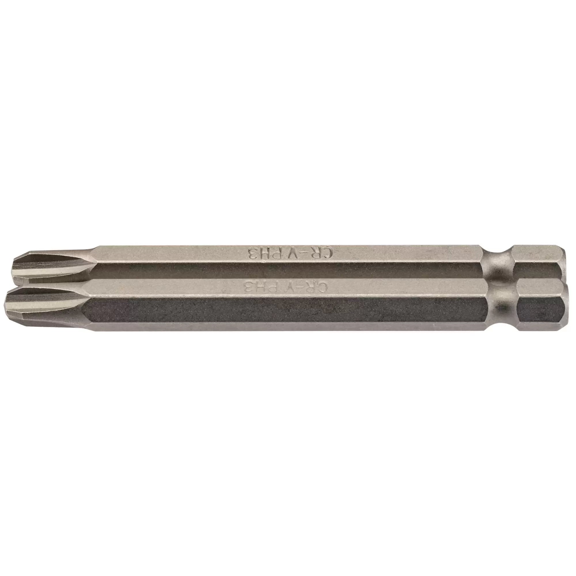 Draper Tools - 64316 - Cross Slot Insert Bit, 1/4" Hex, 75mm Long, No.3 (Pack of 2)